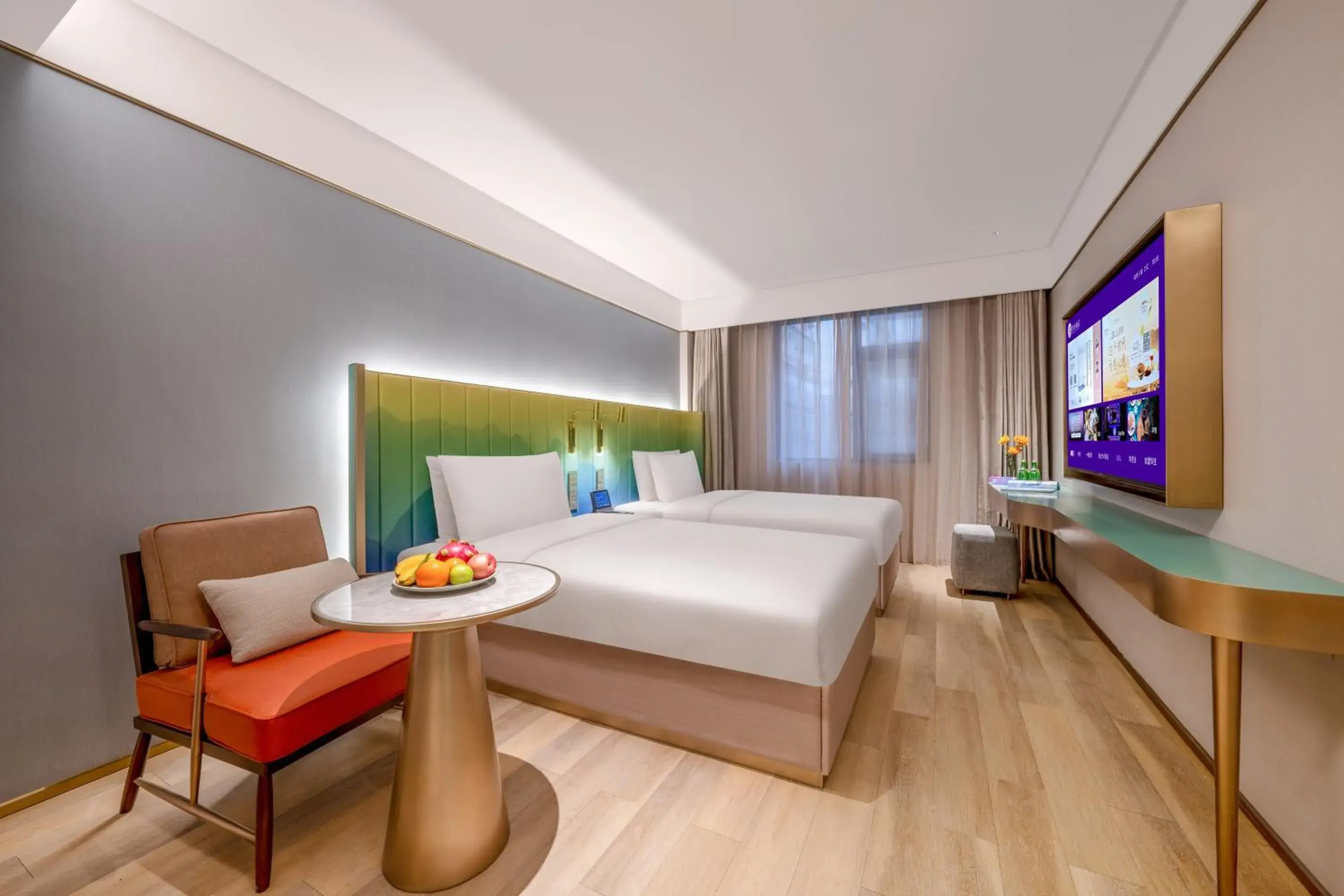 Business Twin Room in Manxin Hotel Wuhan Yellow Crane Tower Yangtze River Bridge Business Twin Room in Manxin Hotel Wuhan Yellow Crane Tower Yangtze River Bridge