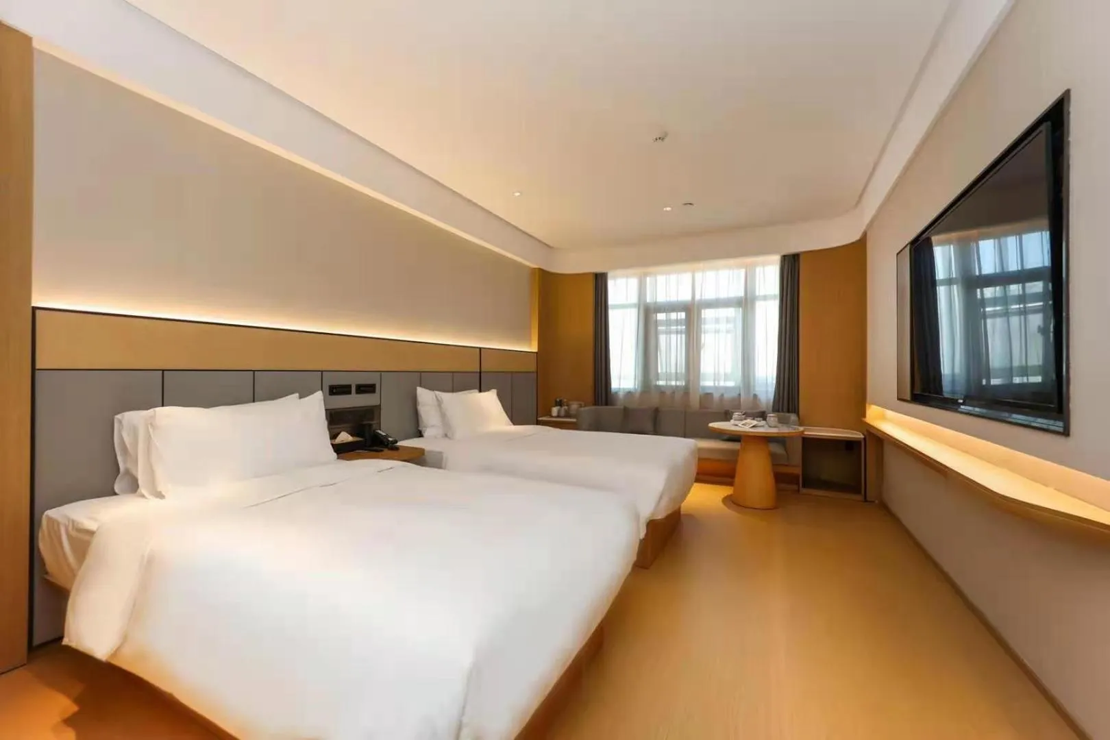 Bedroom, Bed in JI Hotel Shanghai South Railway Station Jinjiang Amusement Park (formerly Jinjiang Amusement Park Subway Station Branch)