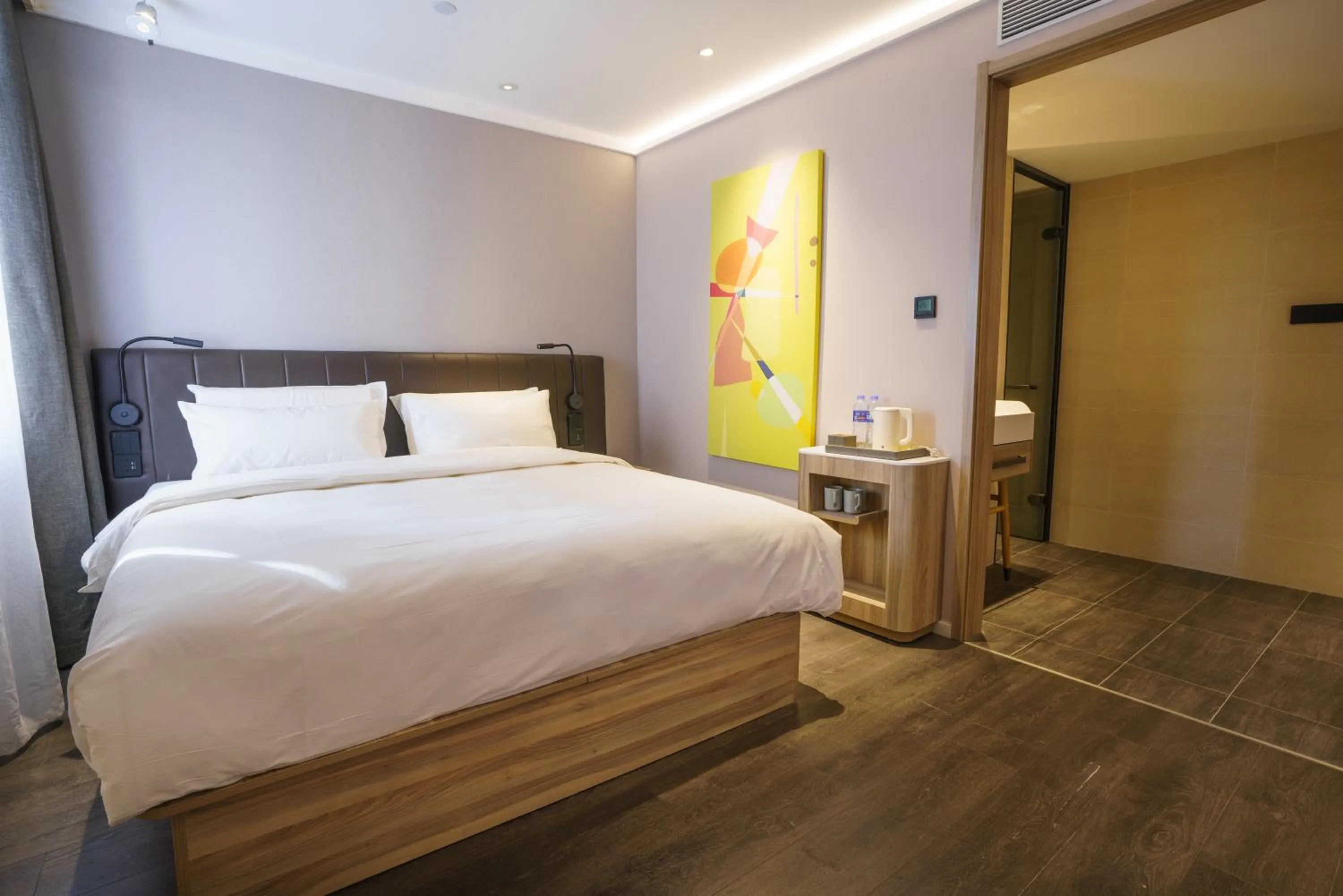Bed in Hanting Hotel Beijing South Railway Station Muxiyuan