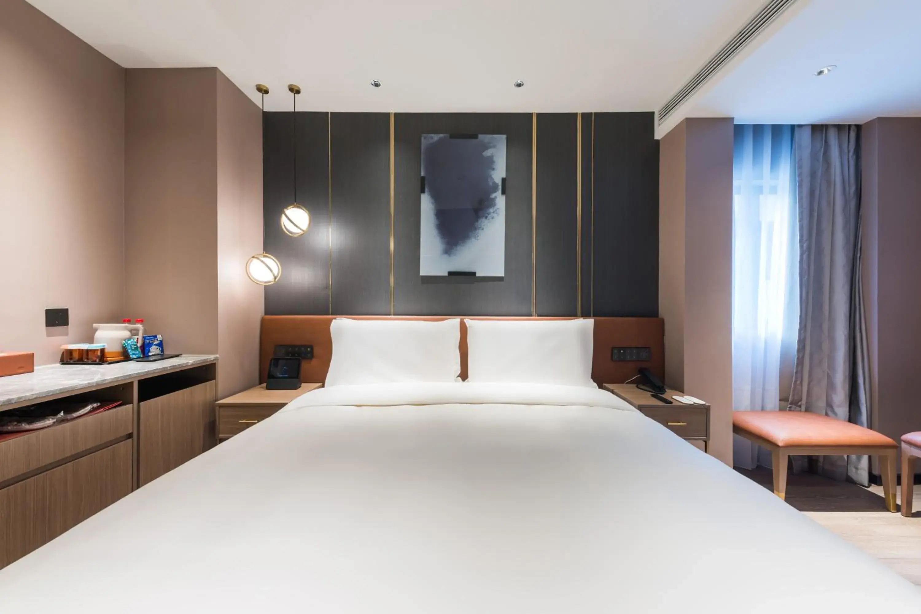 Bed in Orange Hotel Shanghai World Expo Center Bed in Orange Hotel Shanghai World Expo Center