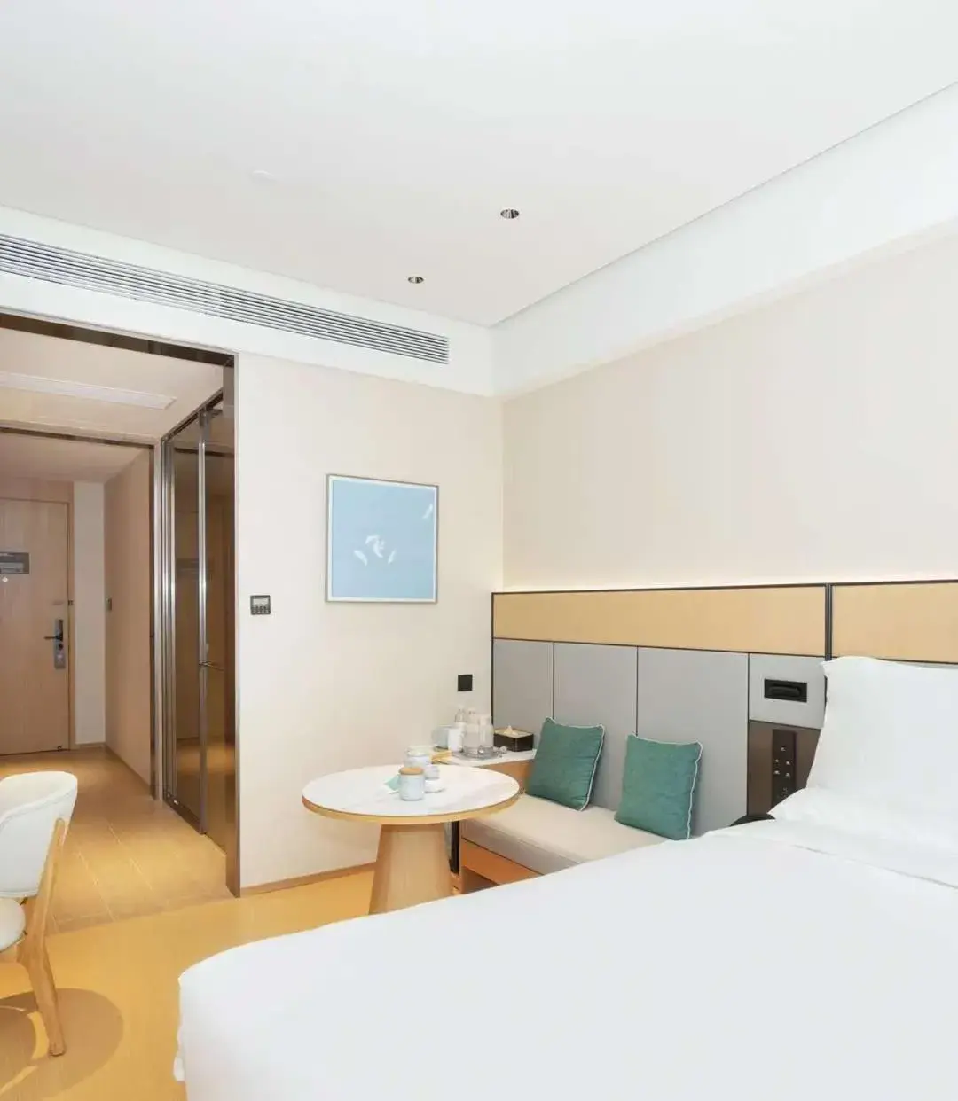 Bed in JI Hotel Guangzhou Fangcun Huadiwan Bed in JI Hotel Guangzhou Fangcun Huadiwan