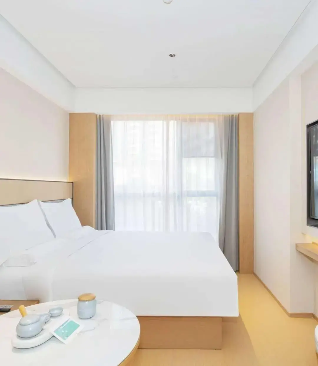 Bed in JI Hotel Guangzhou Fangcun Huadiwan Bed in JI Hotel Guangzhou Fangcun Huadiwan