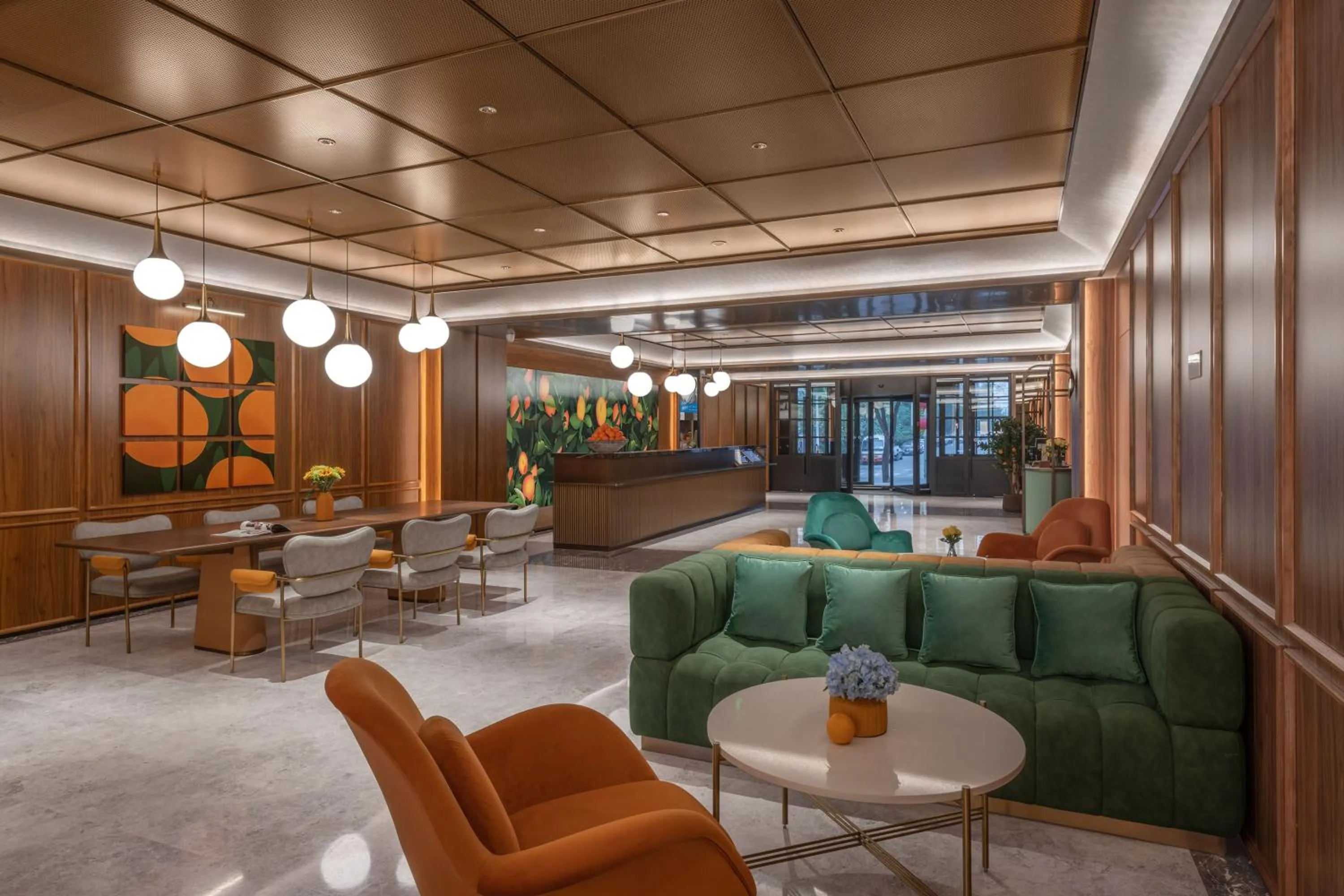 Seating area in Orange Hotel Beijing Wukesong Dacheng Road
