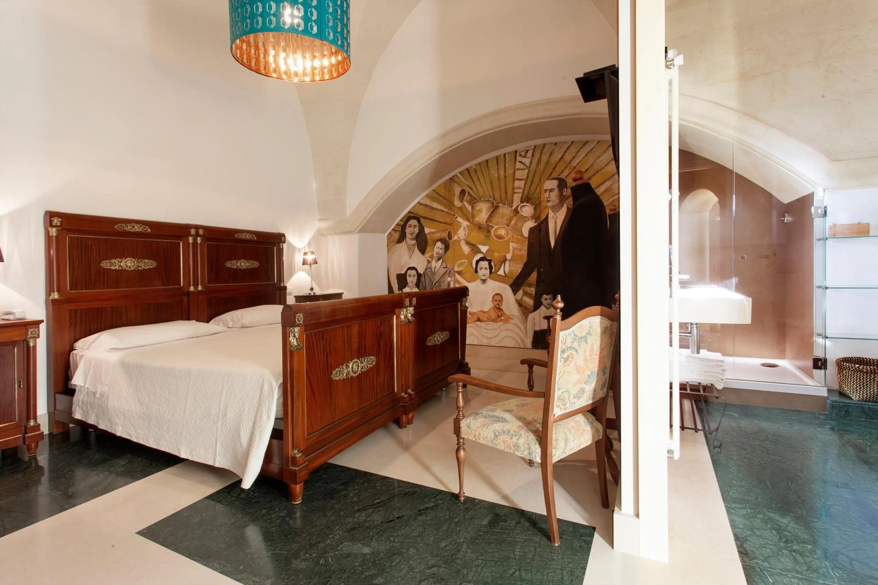 Bathroom, Bed in Casa Diva