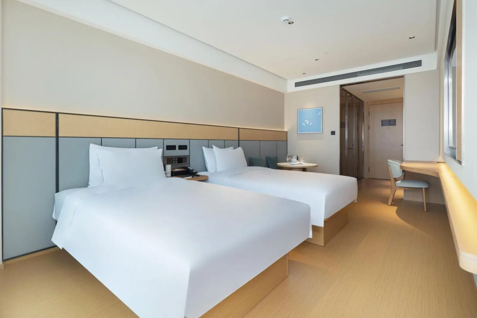Twin Room with View in JI Hotel Shanghai Lingang New City Wanda Plaza