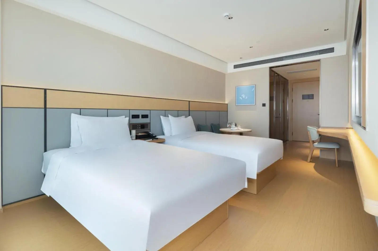 Twin Room with View in JI Hotel Shanghai Lingang New City Wanda Plaza Twin Room with View in JI Hotel Shanghai Lingang New City Wanda Plaza