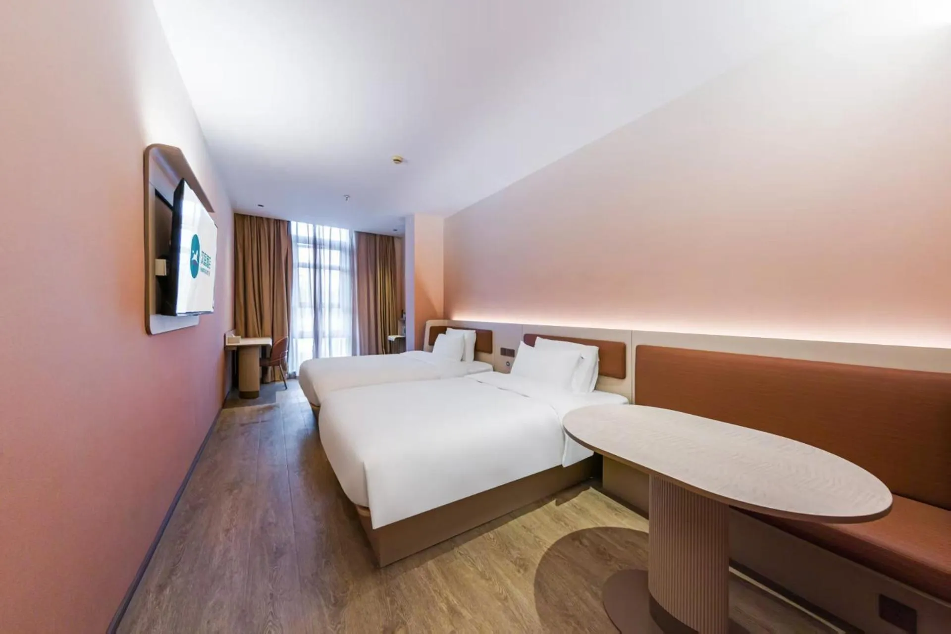 Bed in Hanting Hotel Shanghai Pudong Airport Shixin Road