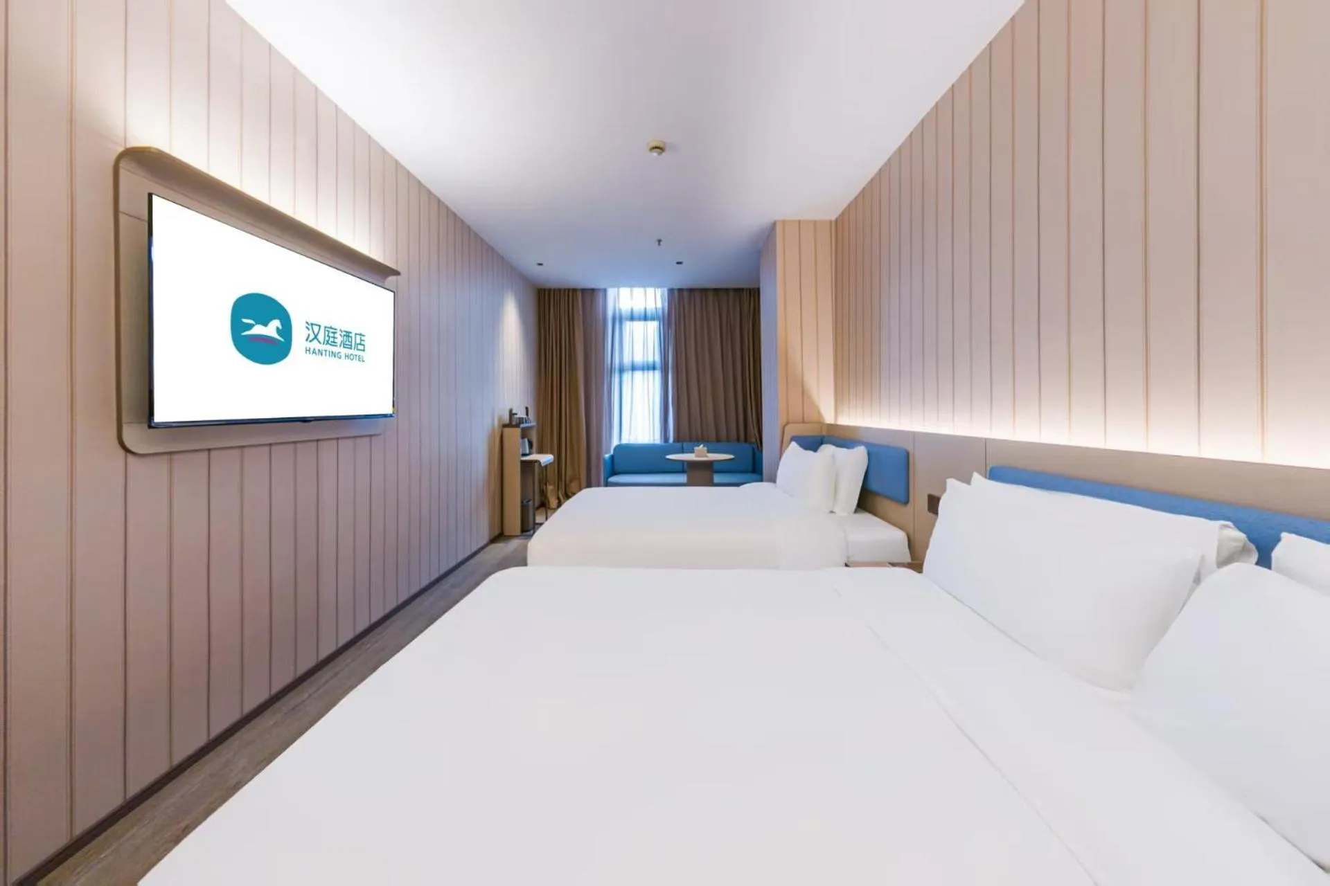Bed in Hanting Hotel Shanghai Pudong Airport Shixin Road