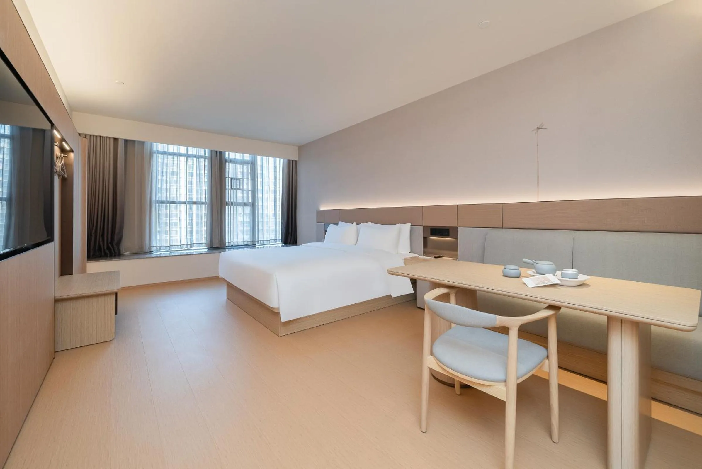 Bed in JI Hotel Guangzhou Huangpu Dasha East Subway Station