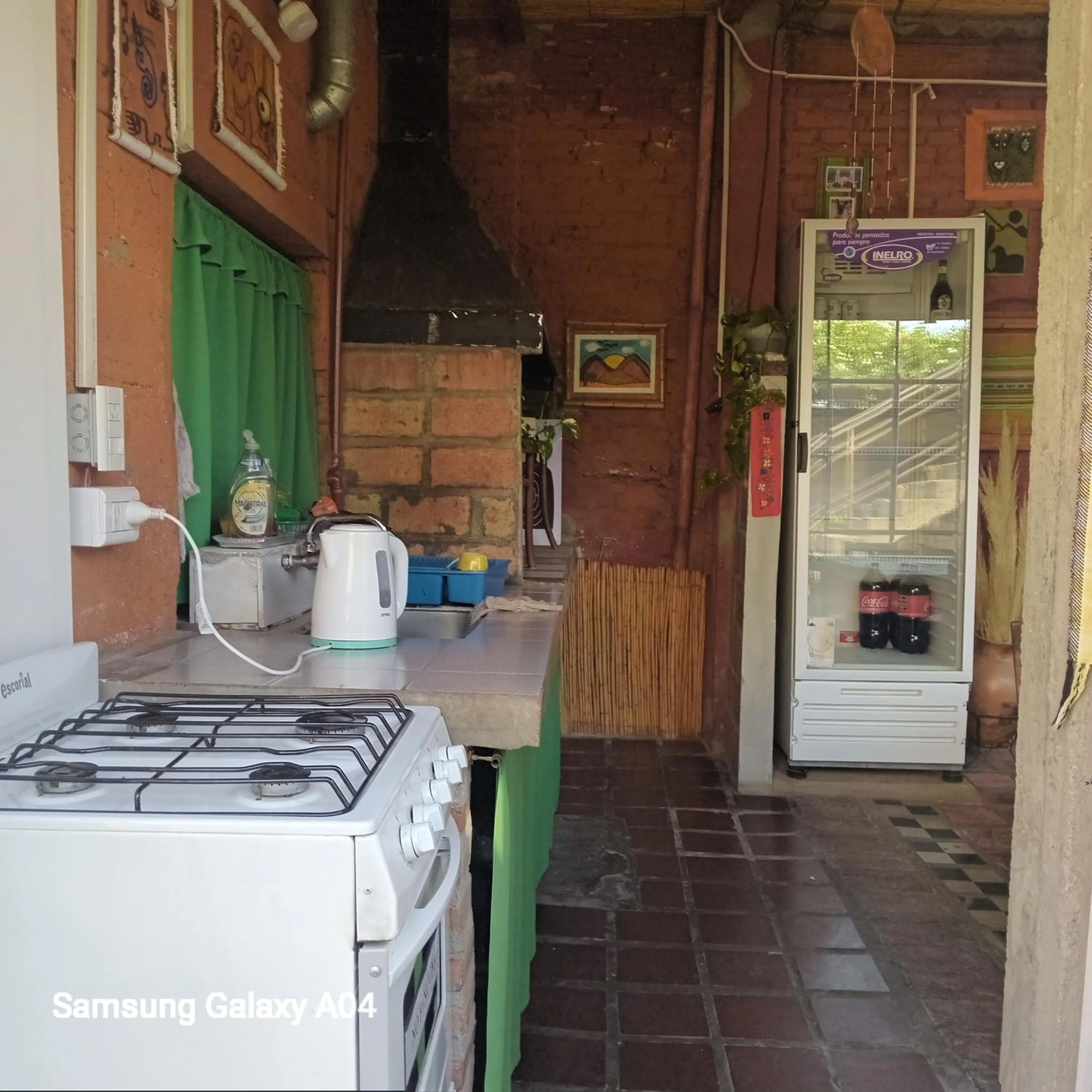 Kitchen or kitchenette in Hostería El Zaguan