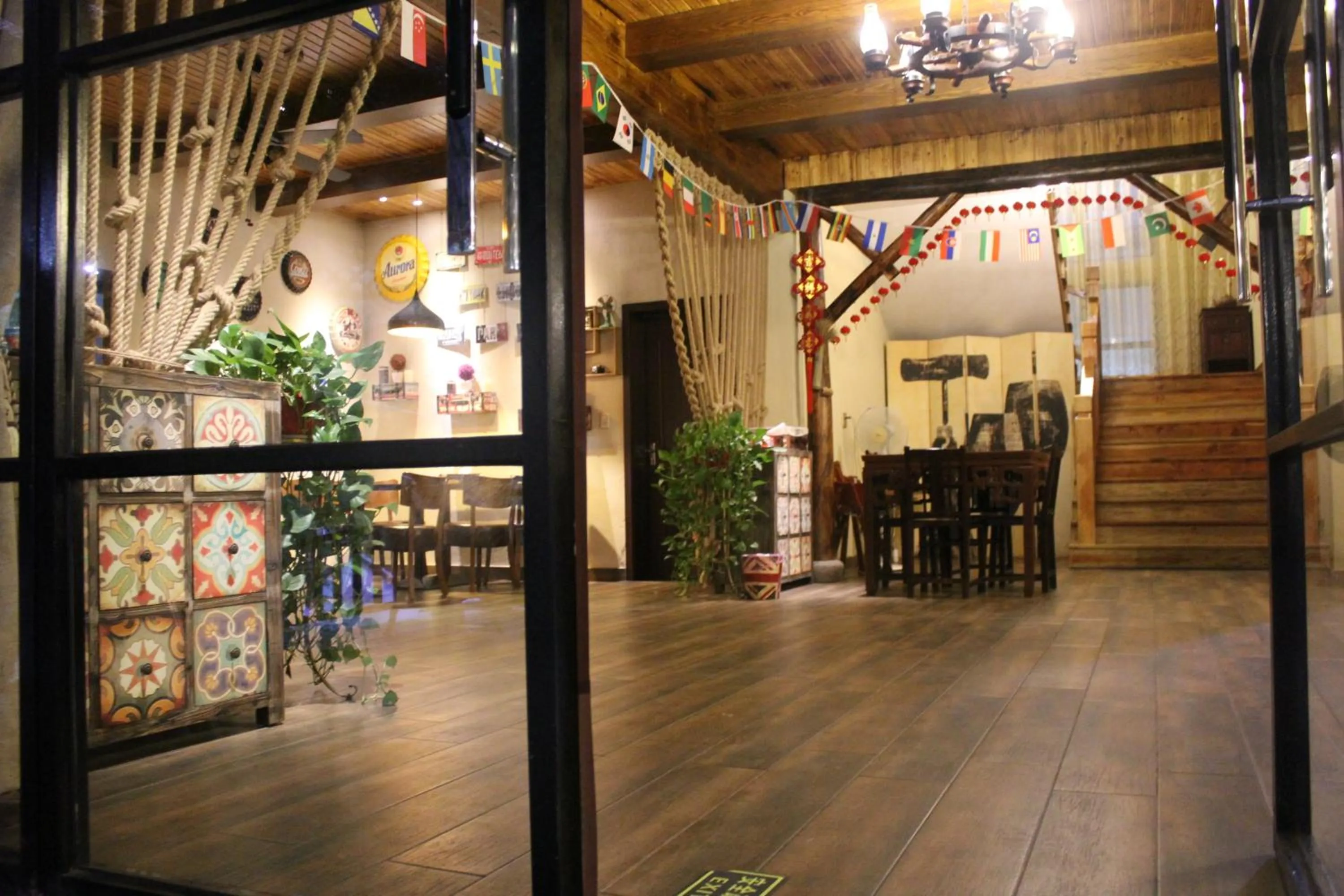 Decorative detail in Moganshan Pinhouwu Hotel