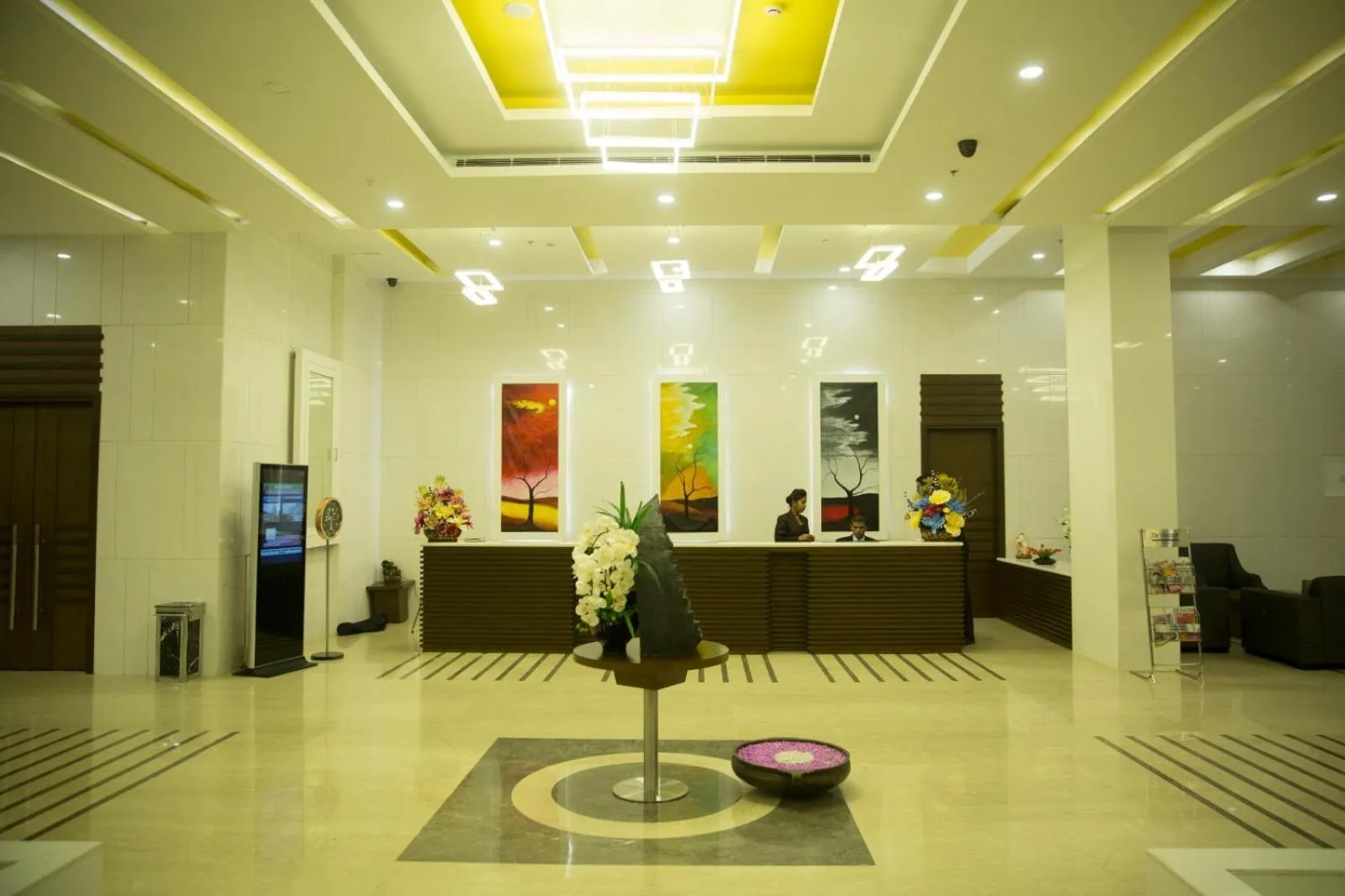 Lobby or reception in Maha Bodhi Hotel.Resort.Convention Centre