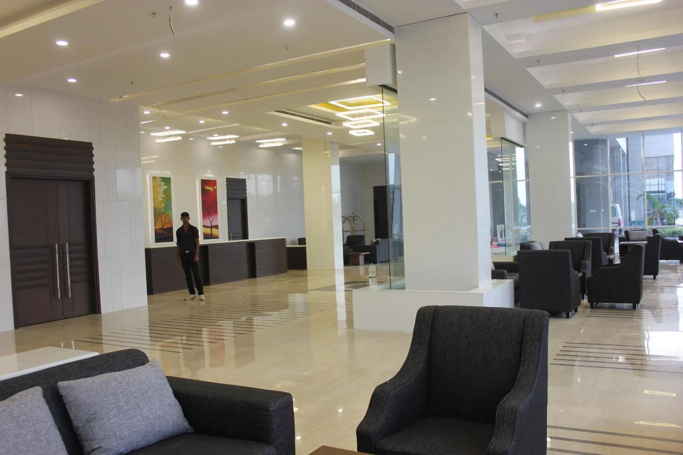 Lobby or reception in Maha Bodhi Hotel.Resort.Convention Centre