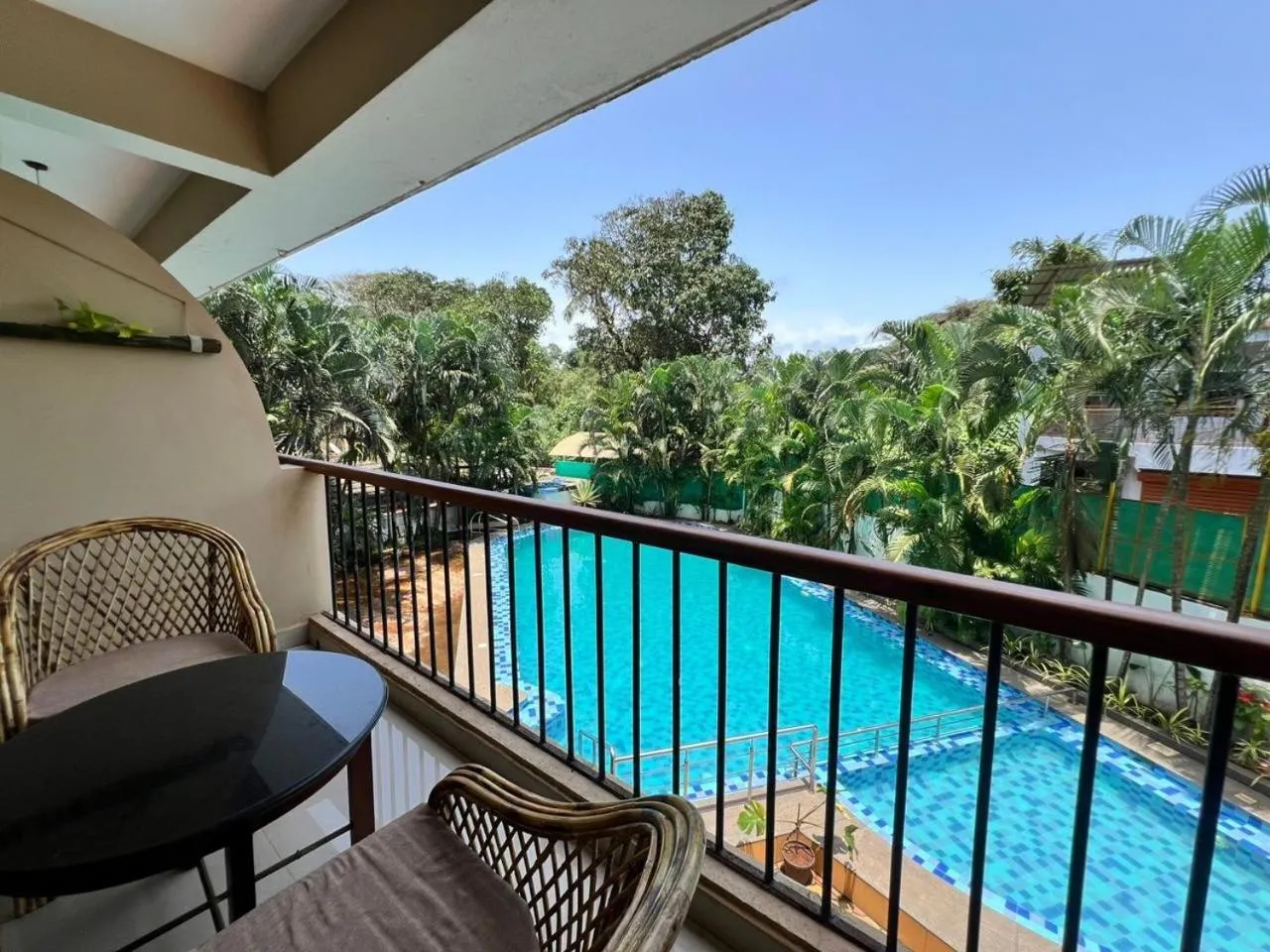 Balcony/Terrace in Ashvem Beach inn