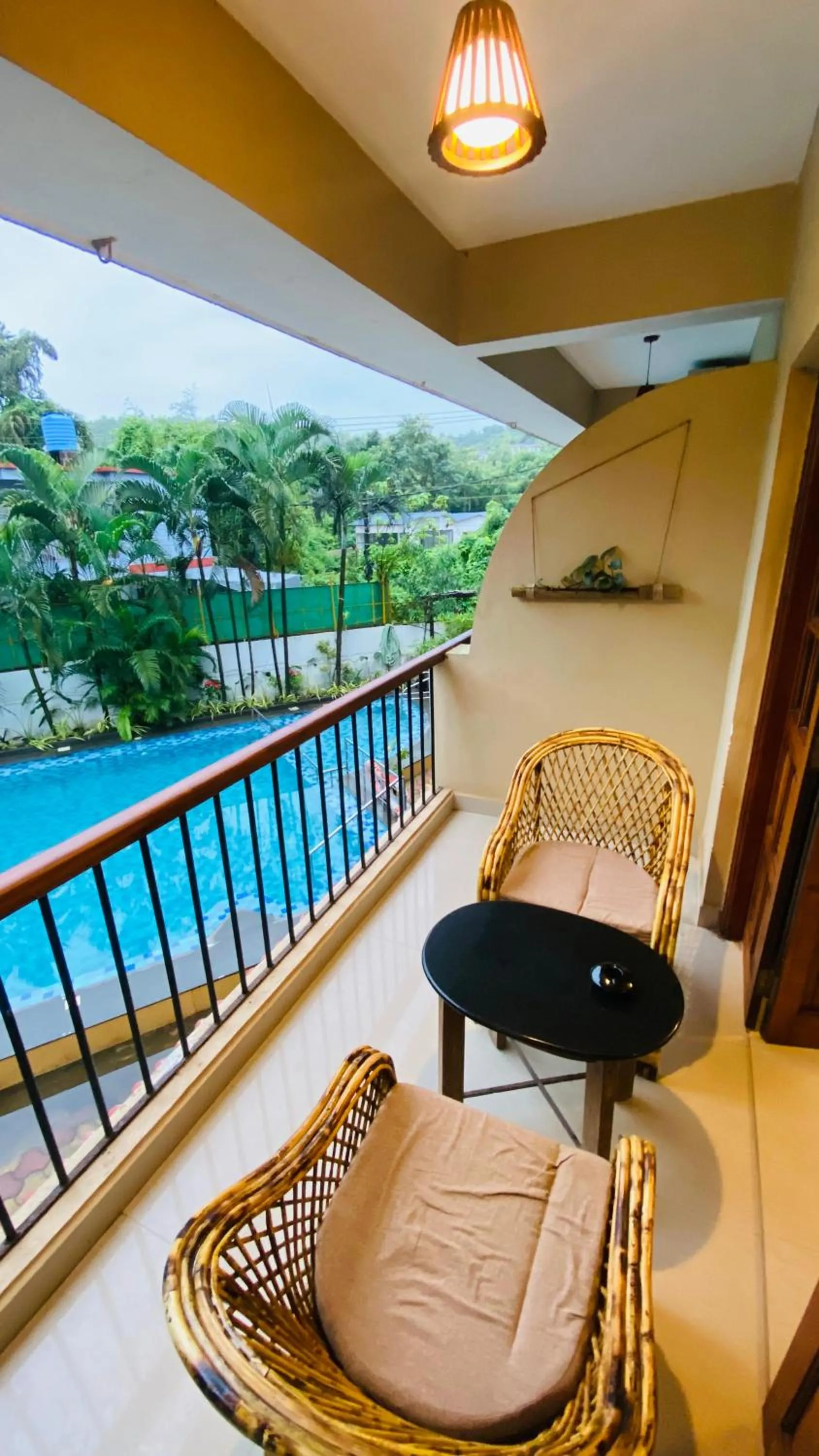 Pool view in Ashvem Beach inn