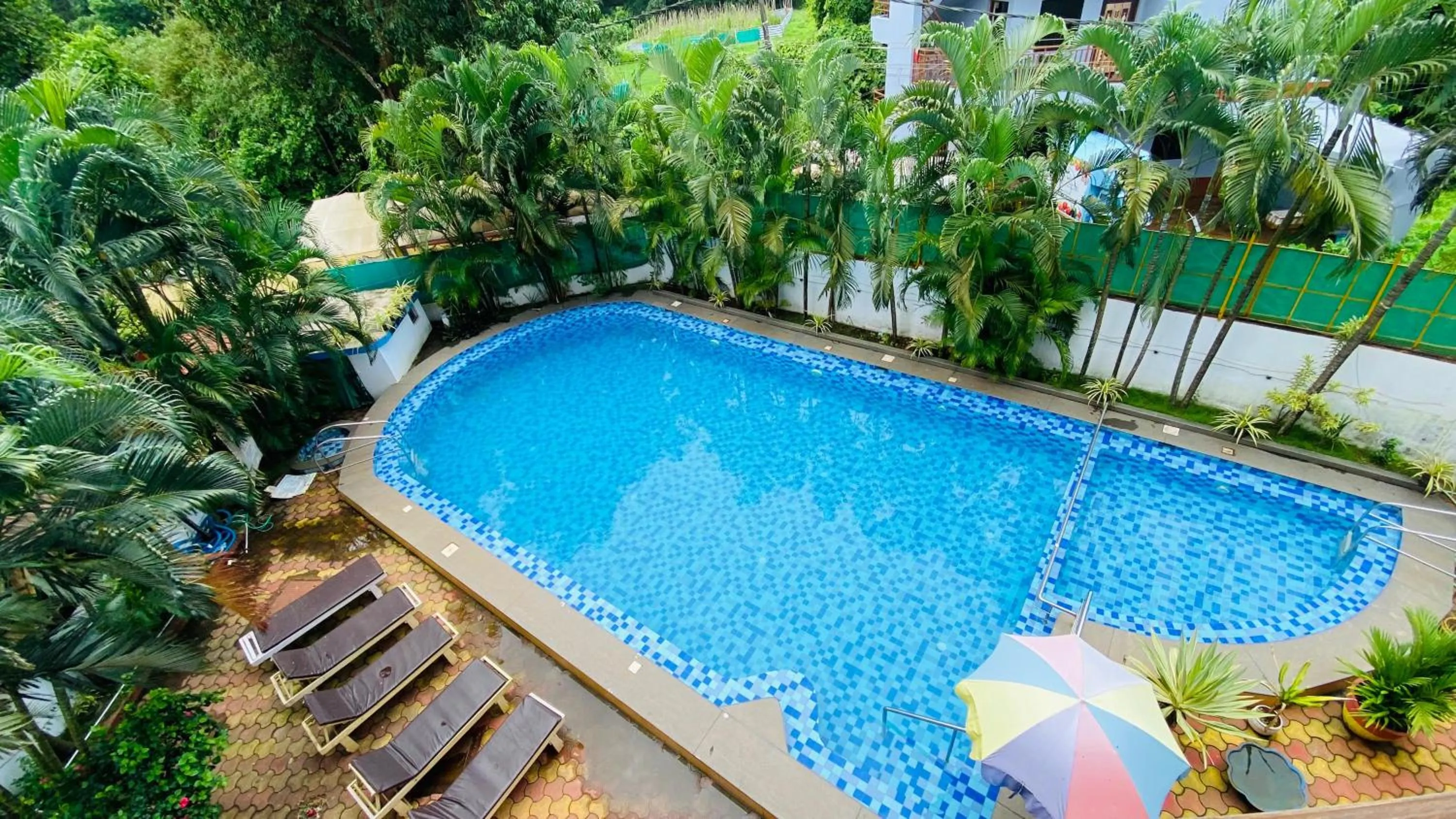 Pool view in Ashvem Beach inn