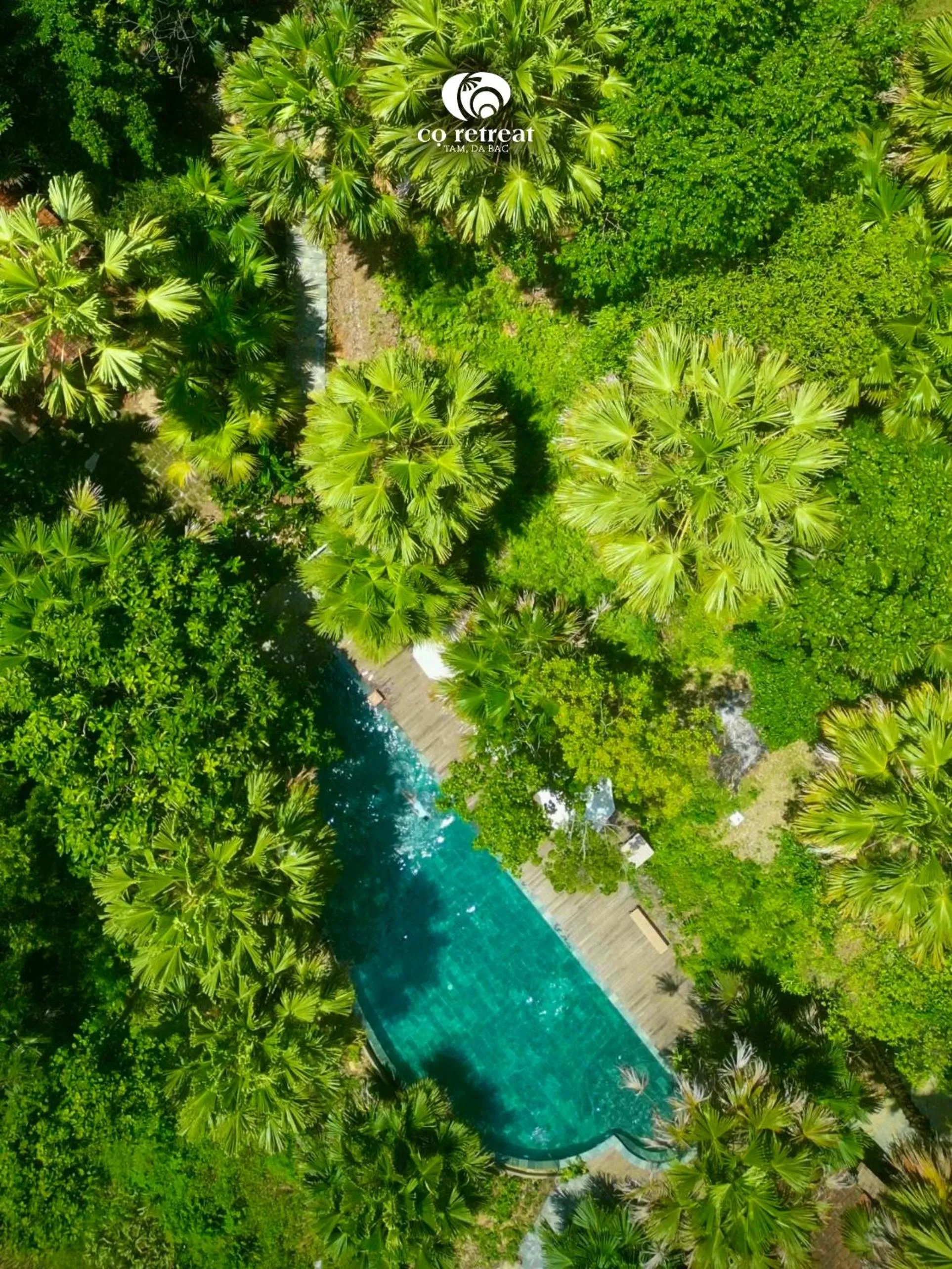 Pool view in Cọ Retreat Da Bac