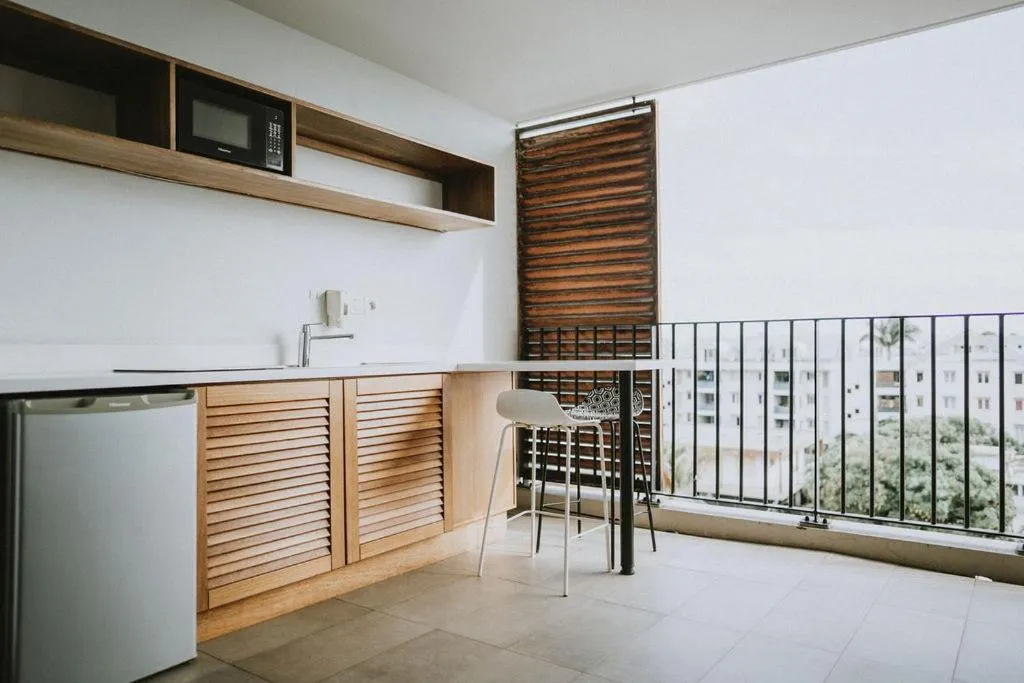 Kitchen or kitchenette in Hotel Le Saint Pierre ÎLe De La Reunion.