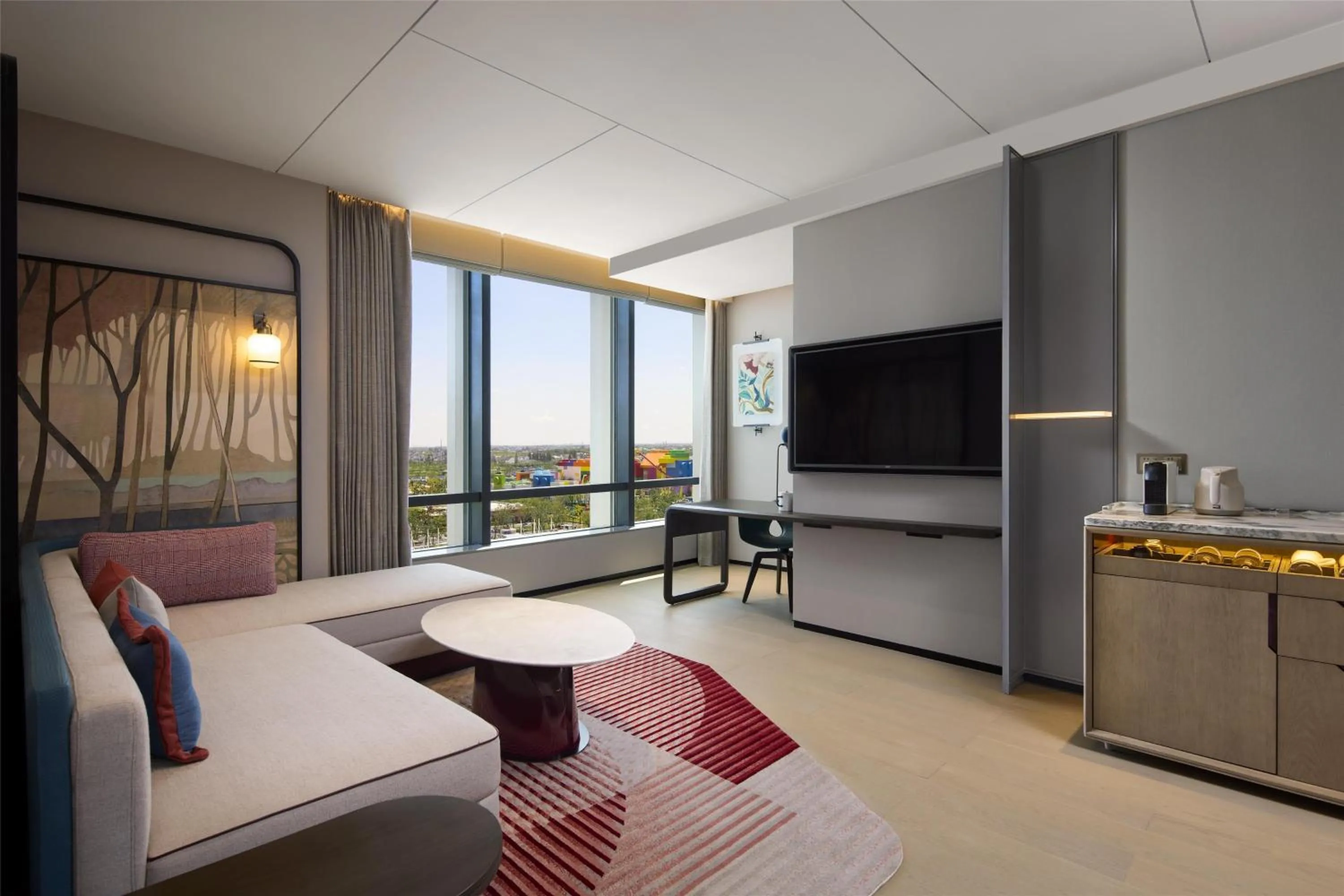 Living room, Bed in Canopy By Hilton Shanghai Belfry Plaza