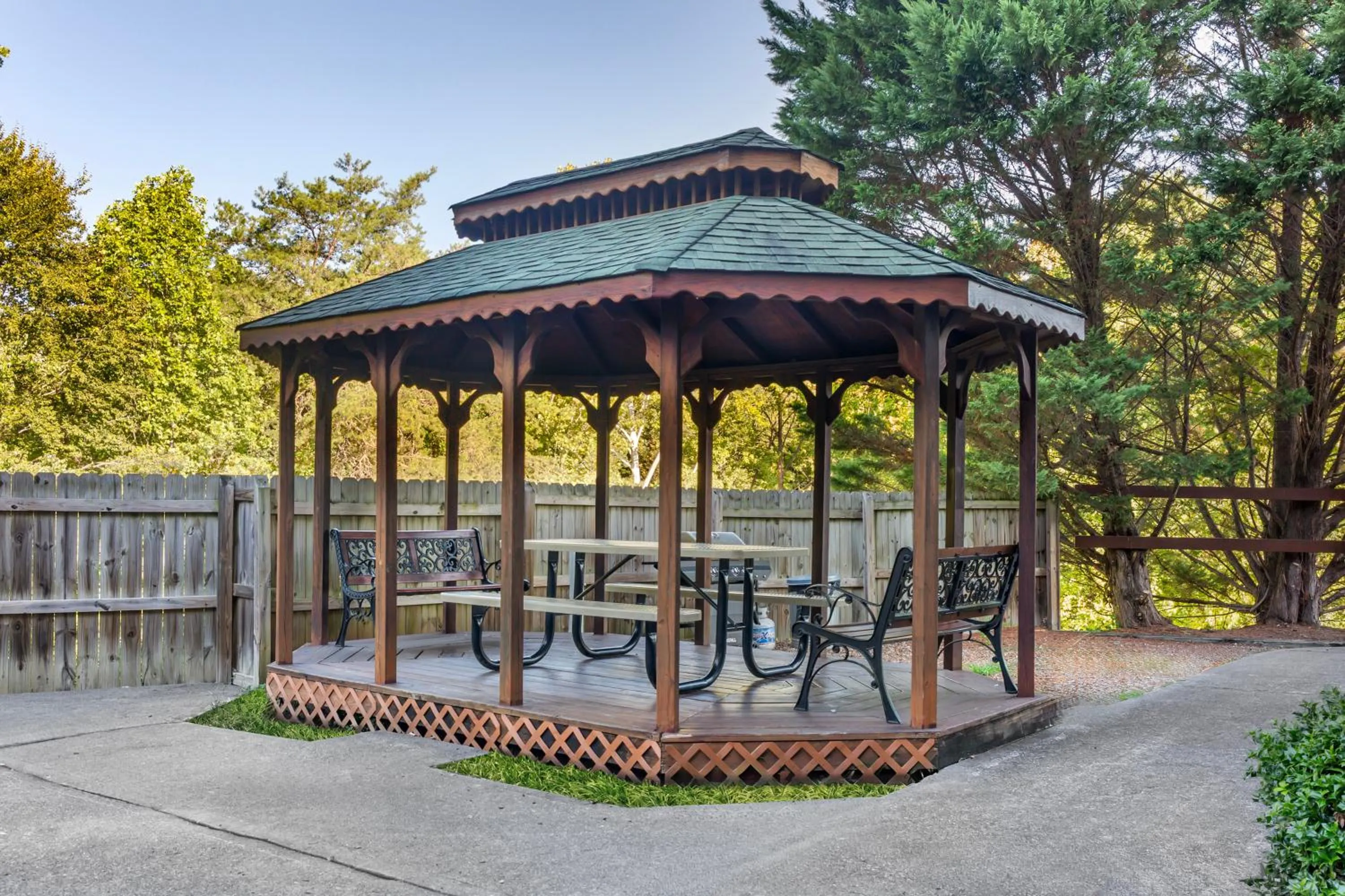 Patio in Hilton Vacation Club Laurel Crest Pigeon Forge
