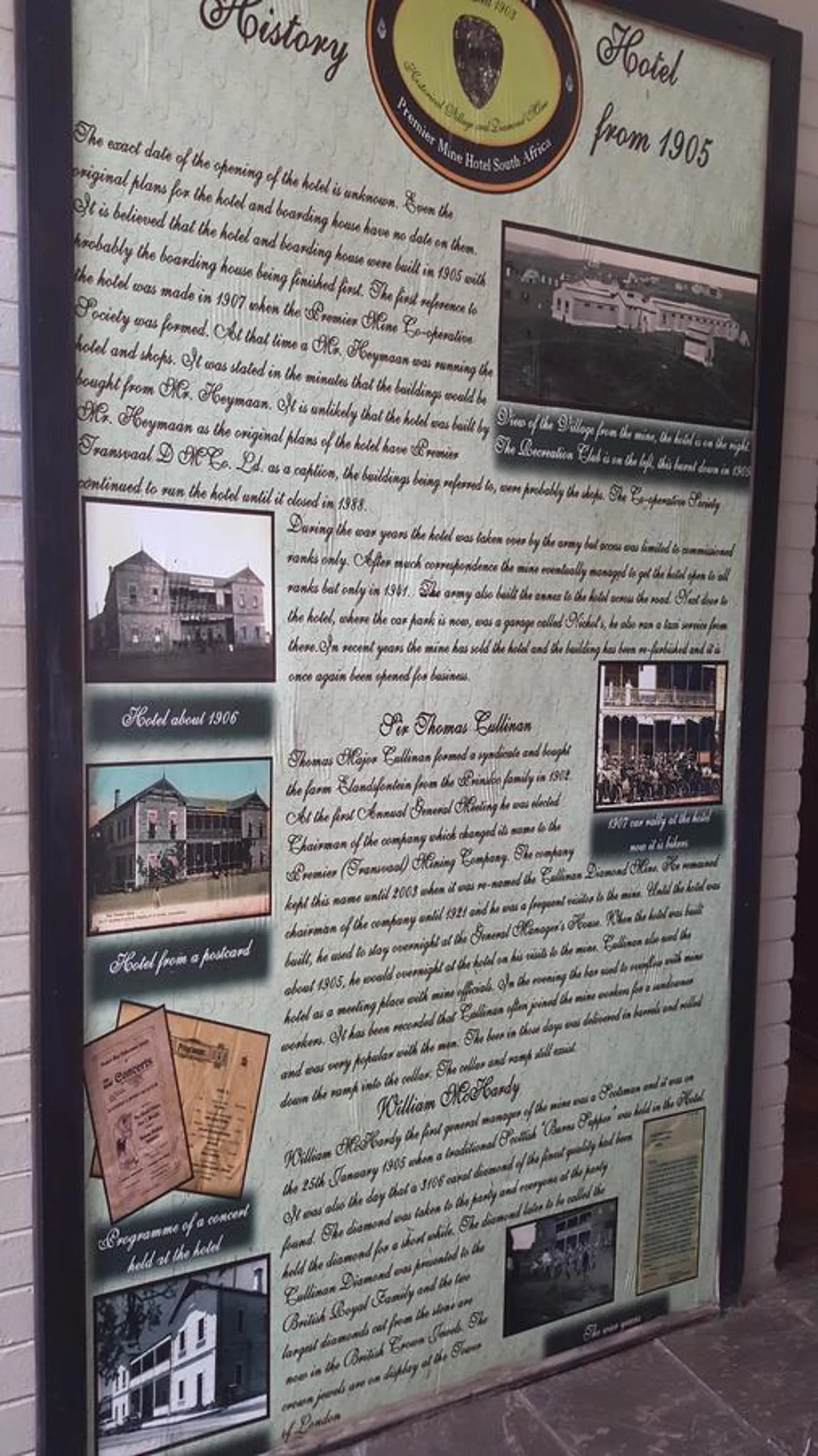 Decorative detail in Premier Hotel and Spa Cullinan