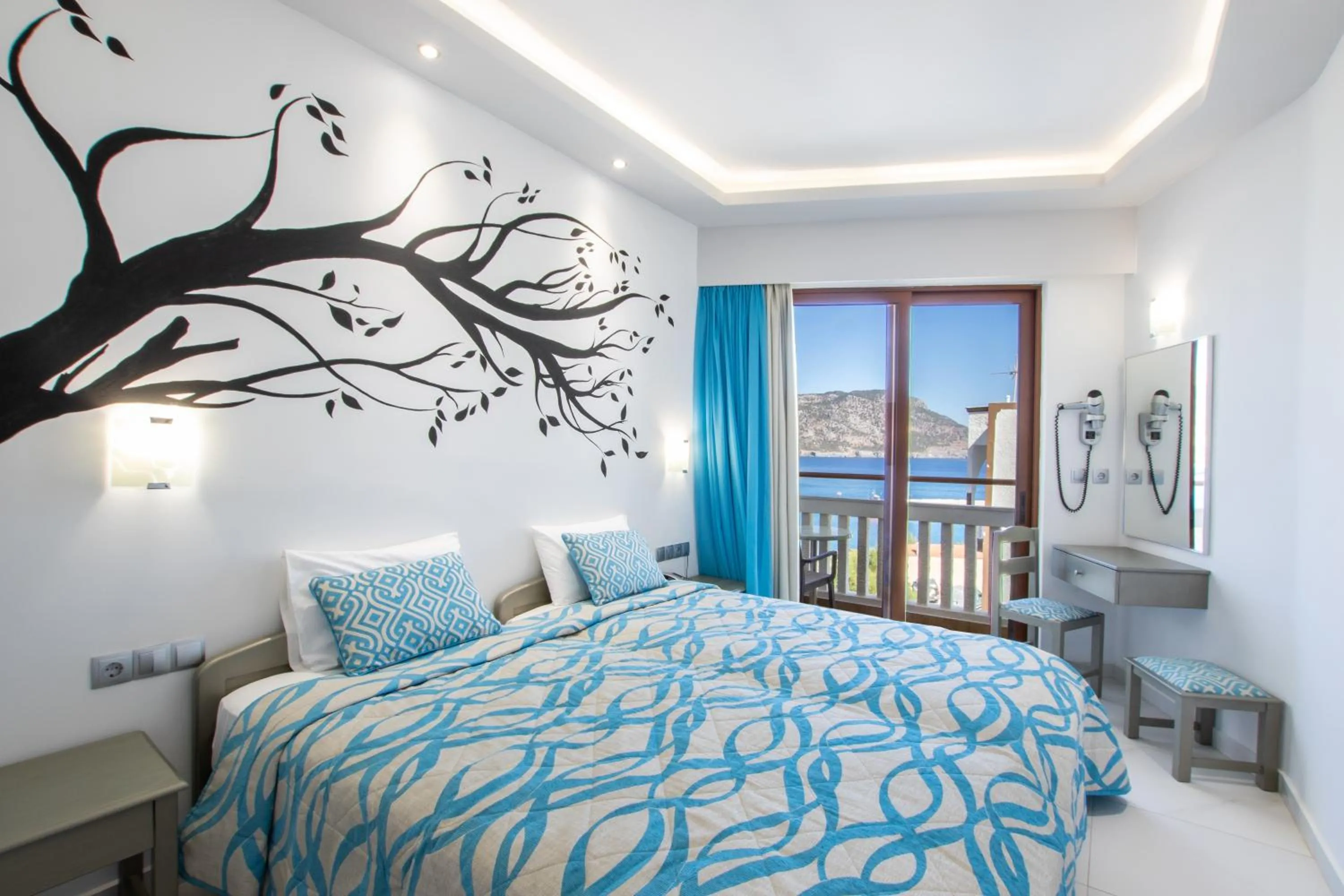 Bed in Oceanis Hotel