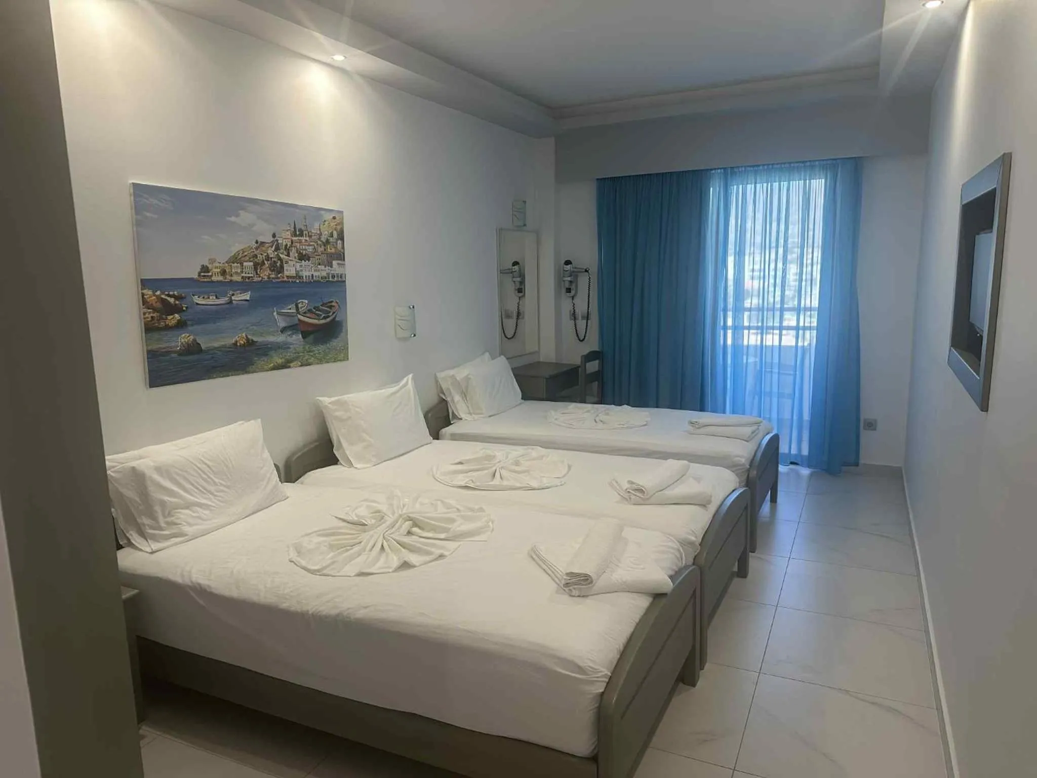 Bed in Oceanis Hotel