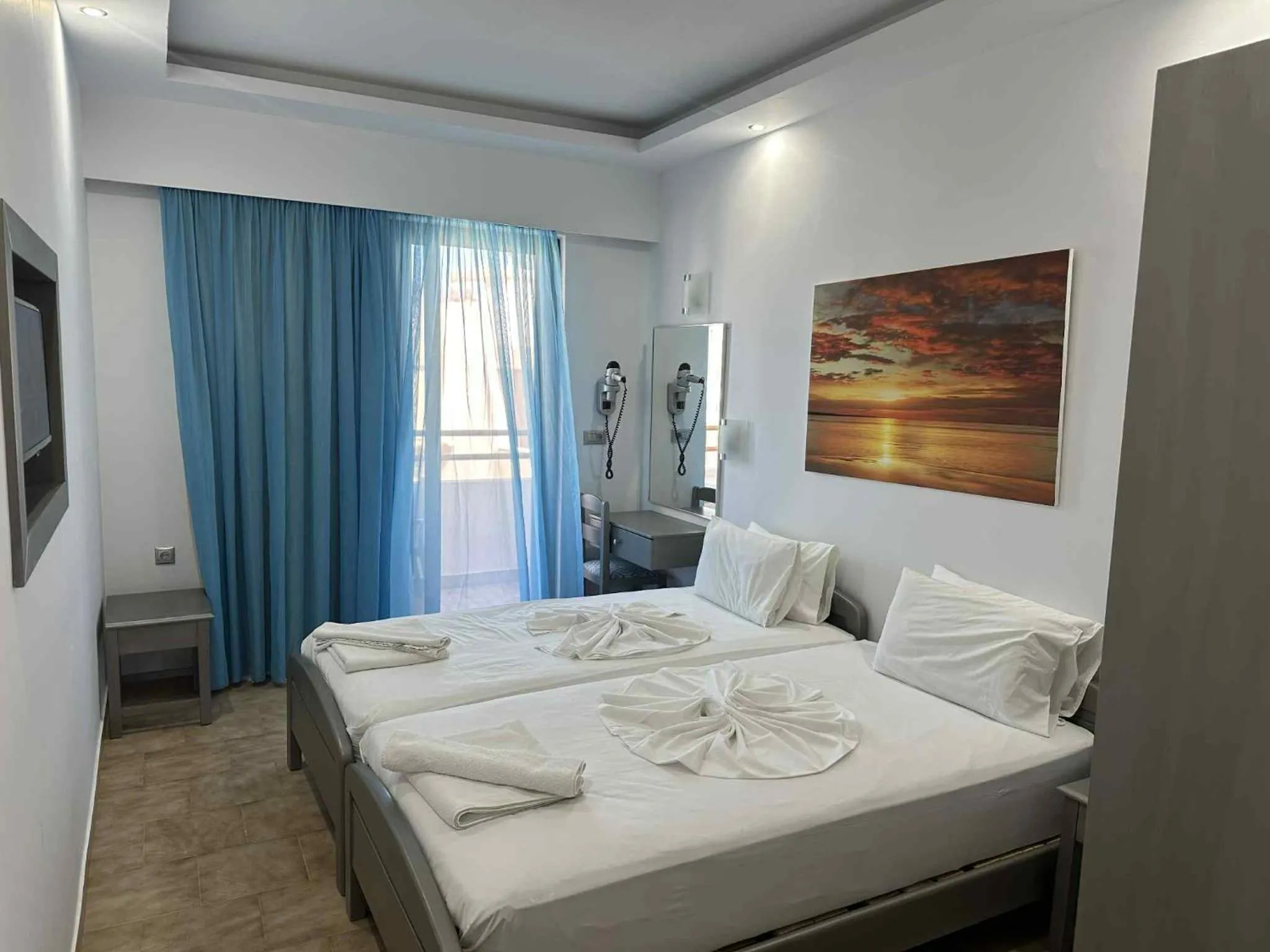 Bed in Oceanis Hotel