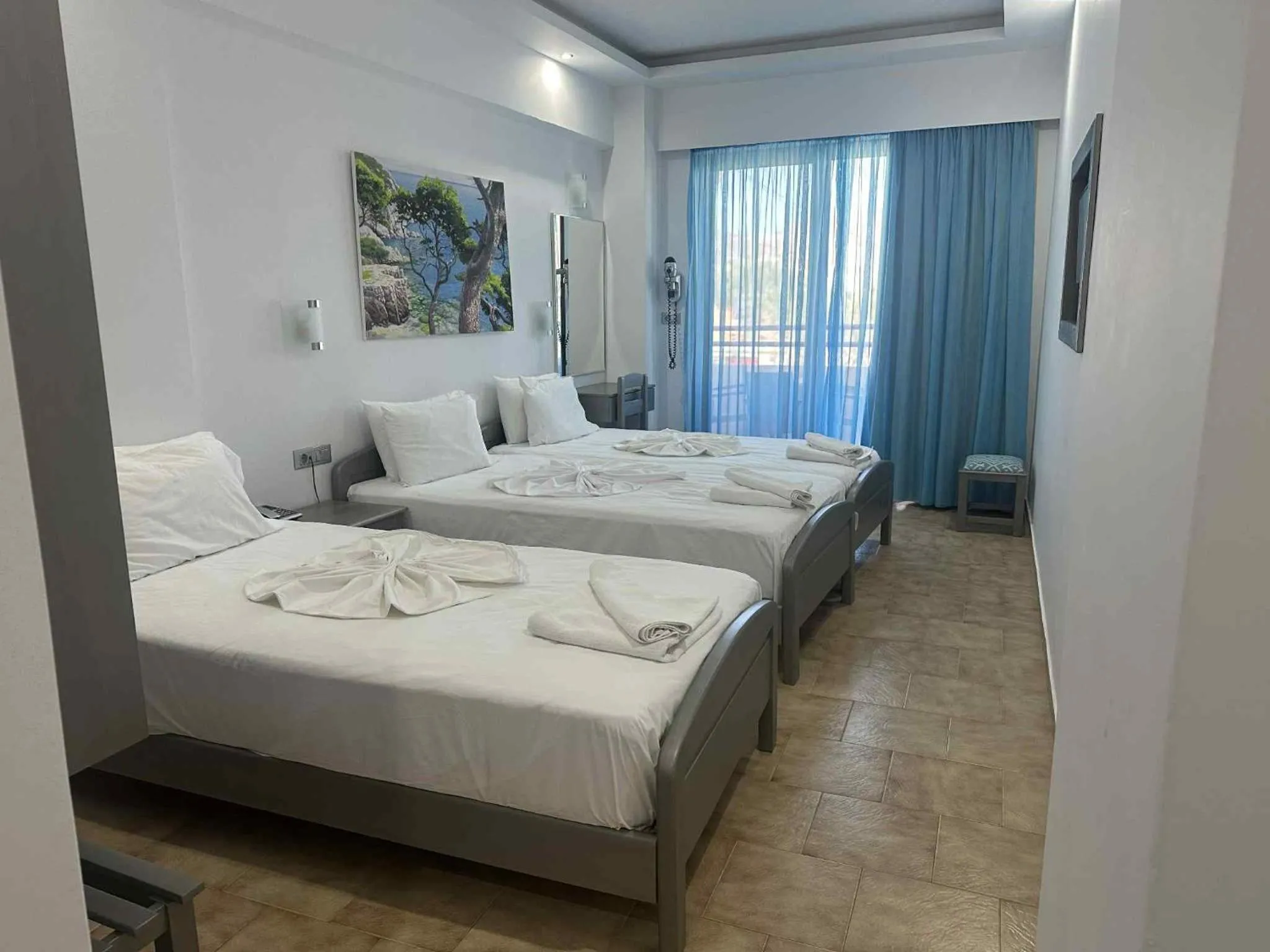Bed in Oceanis Hotel