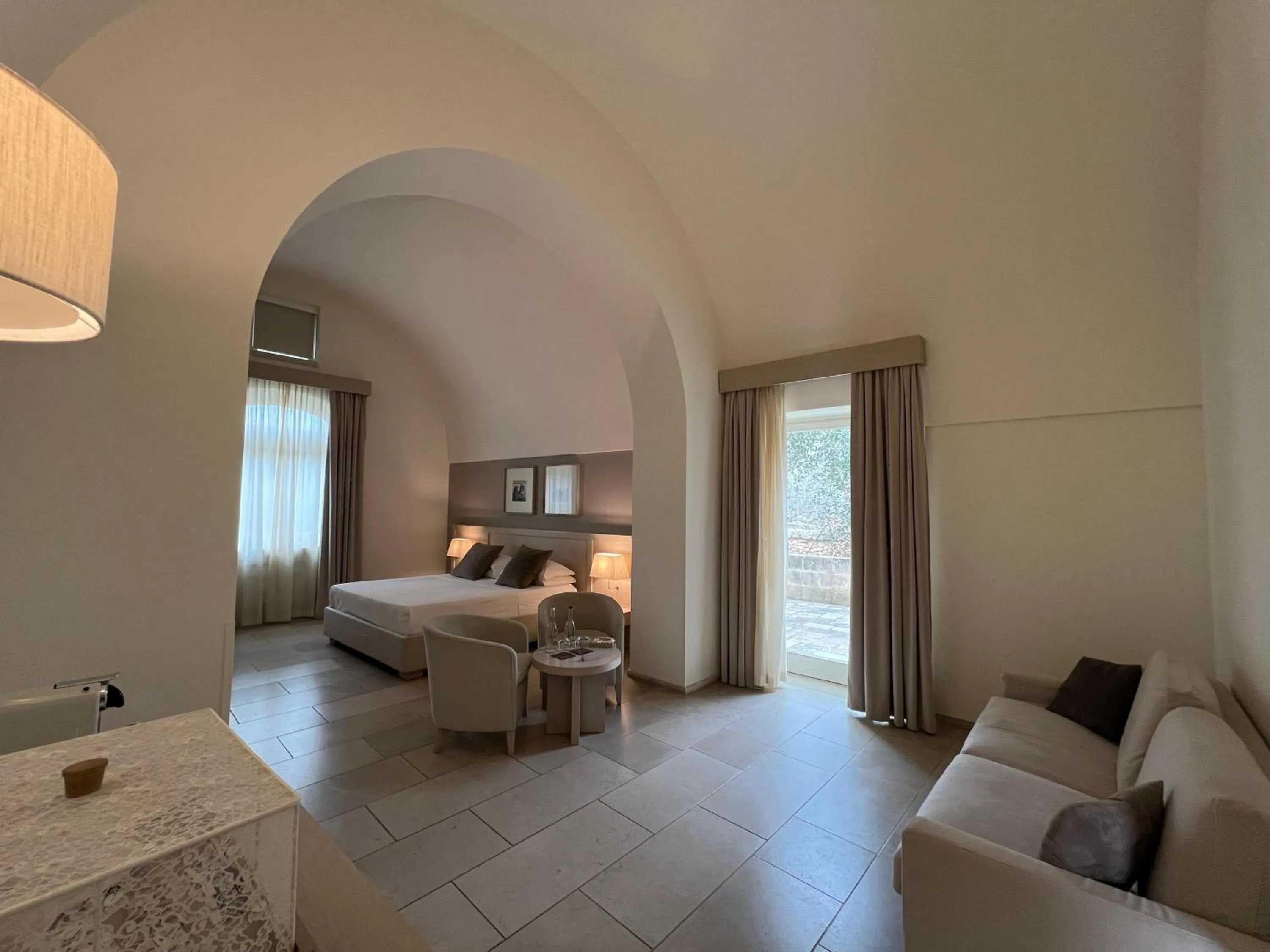 View (from property/room), Bed in Relais Histò San Pietro Sul Mar Piccolo