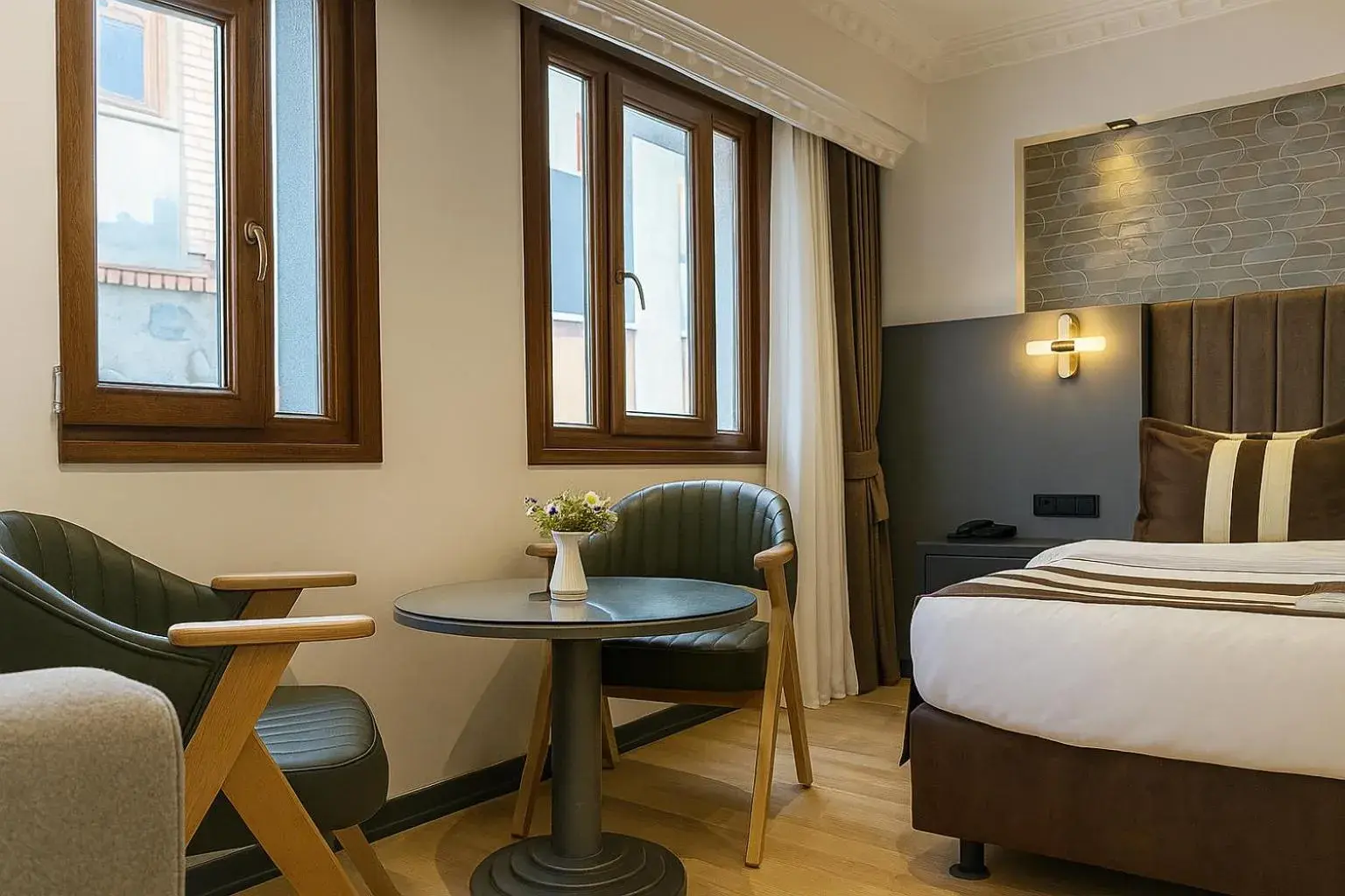 Seating area, Bed in Blue Istanbul Hotel Taksim Seating area, Bed in Blue Istanbul Hotel Taksim