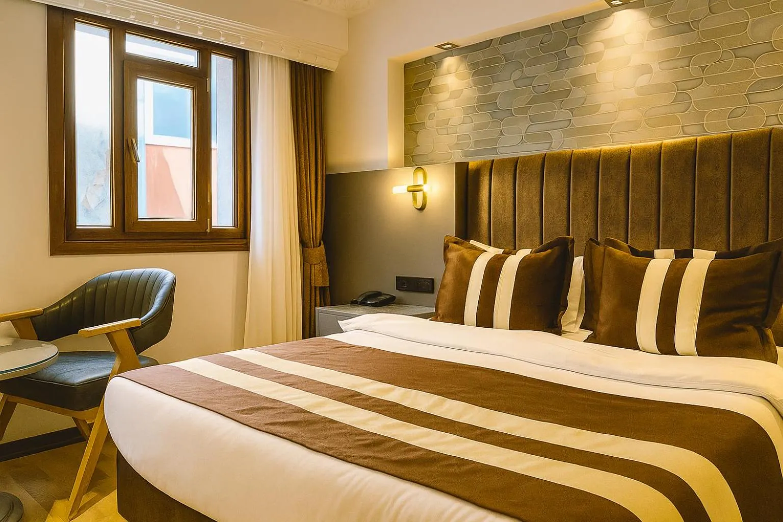 View (from property/room), Bed in Blue Istanbul Hotel Taksim