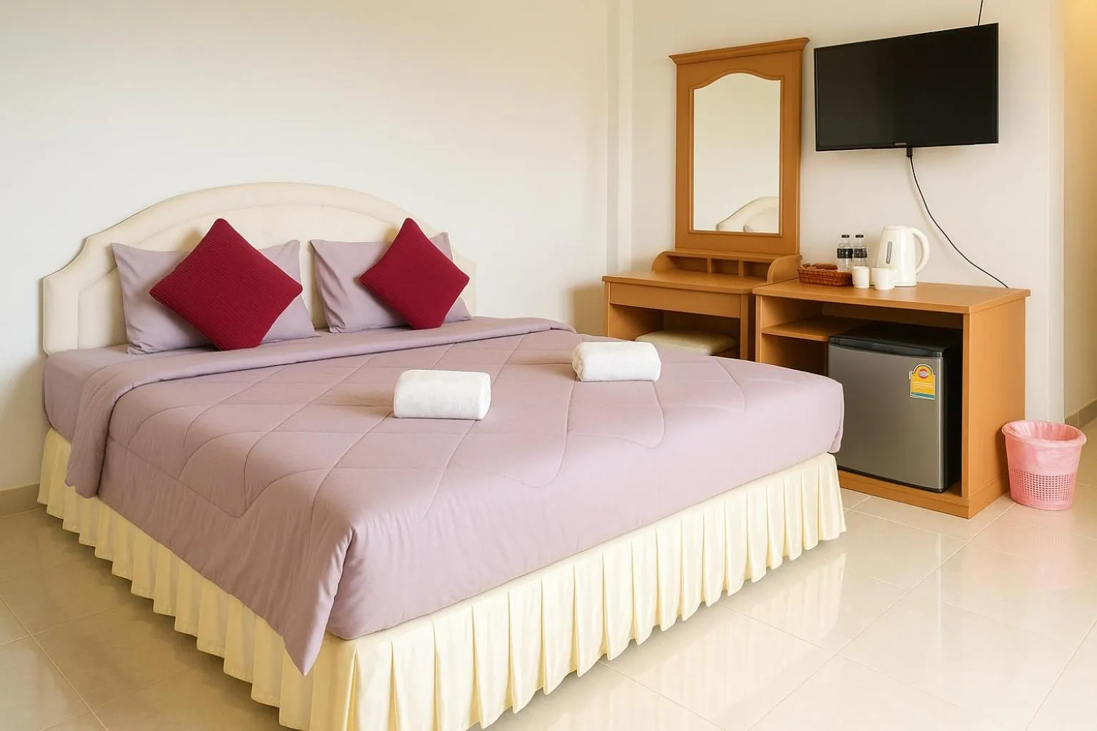 Bed in Srisuksan Klong Muang Beach