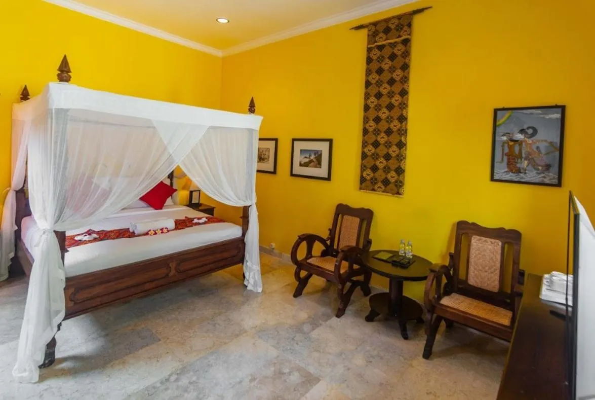 Bed in Balam Bali Villa