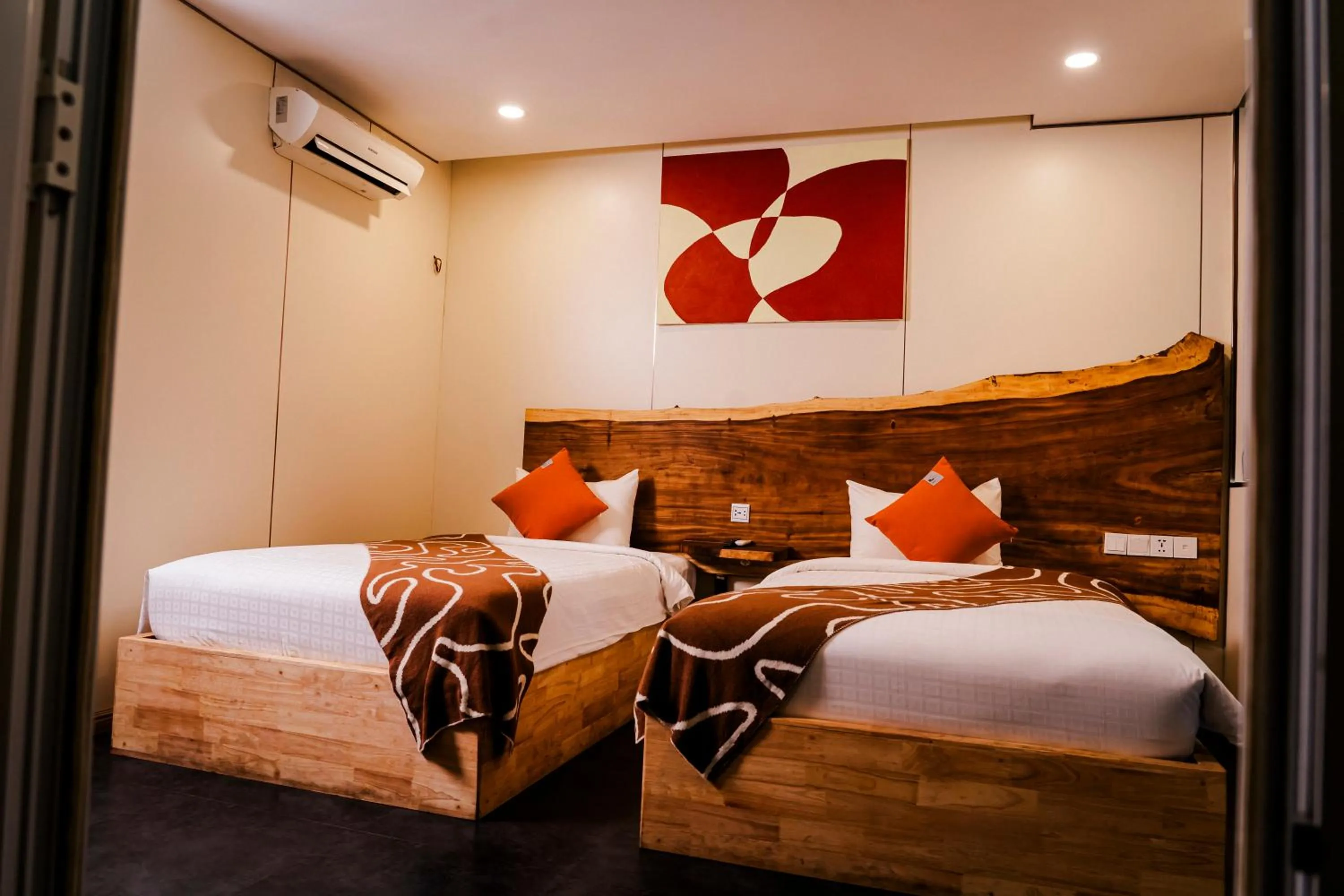 Bed in Monsoon Bassac Hotel