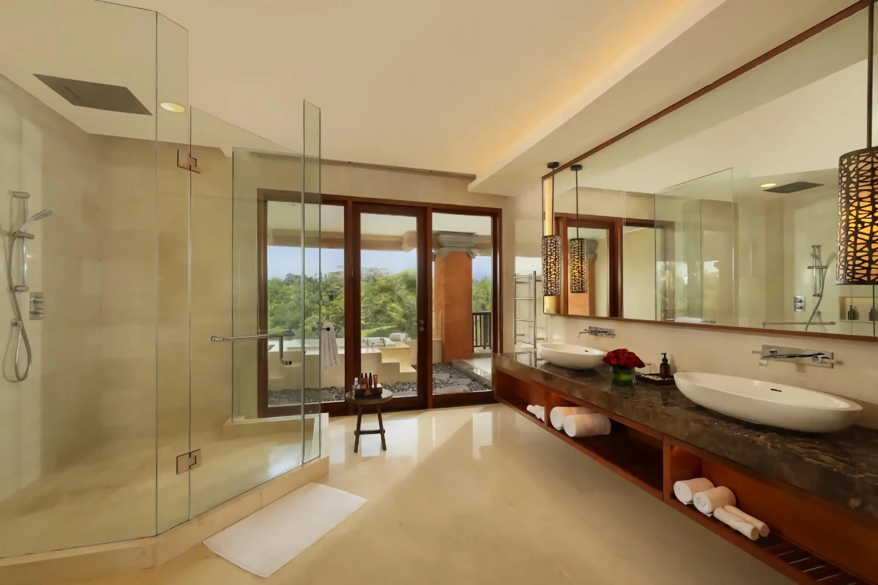 Bathroom, Bed in Padma Resort Ubud