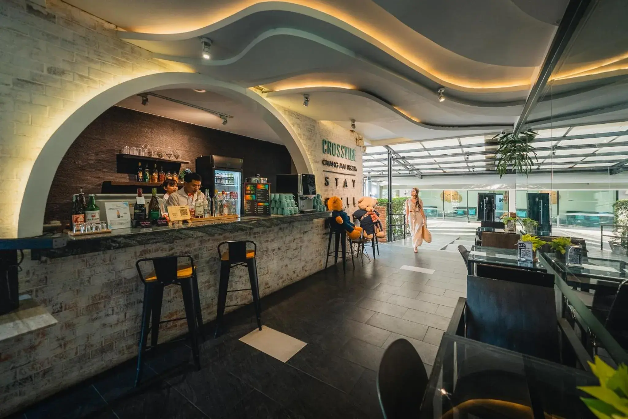 Lounge or bar in Cross Vibe Chiang Mai Decem Nimman Hotel Lounge or bar in Cross Vibe Chiang Mai Decem Nimman Hotel