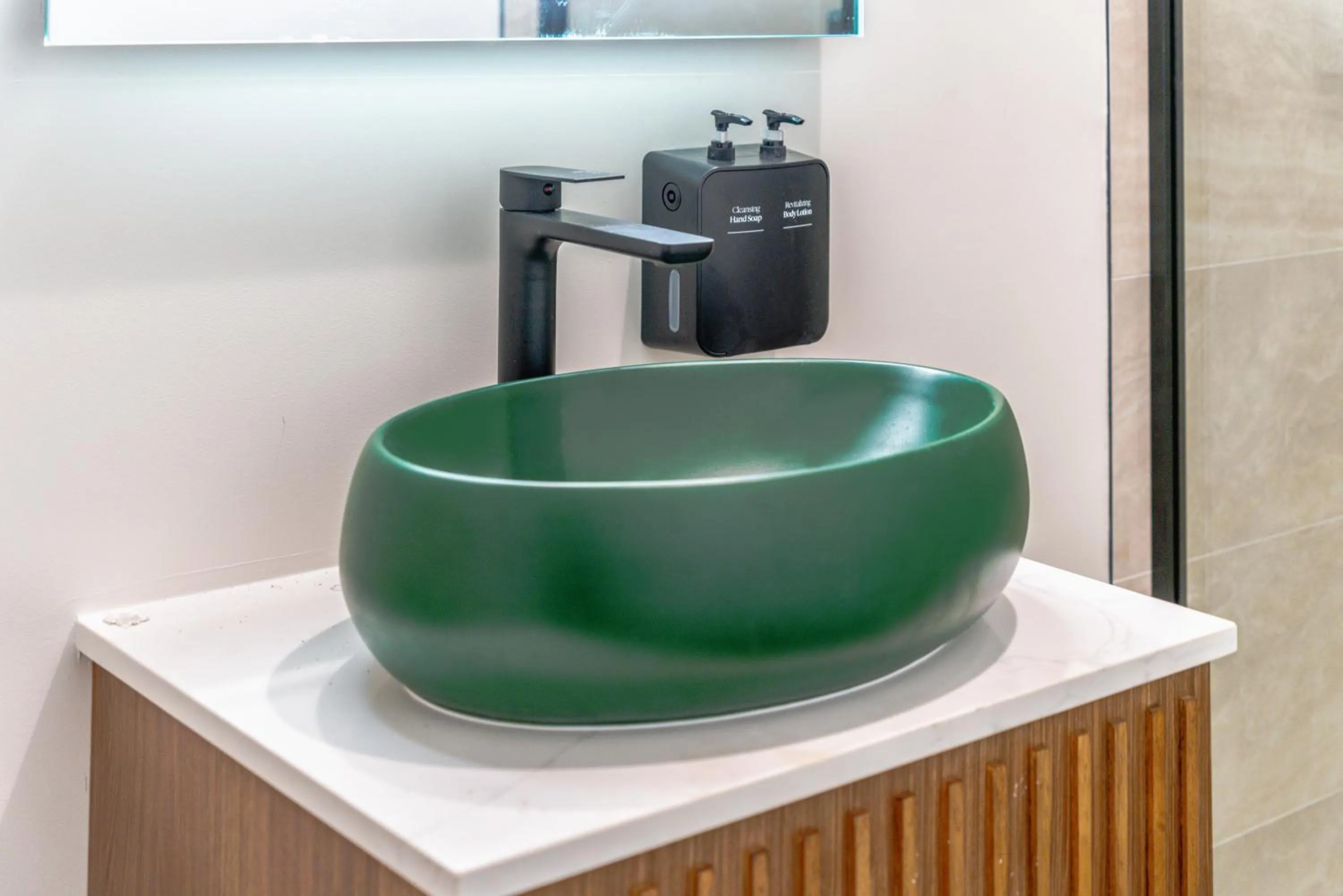 Bathroom in LYFE INN & SUITES by AGA- North Hollywood Near Universal Studios