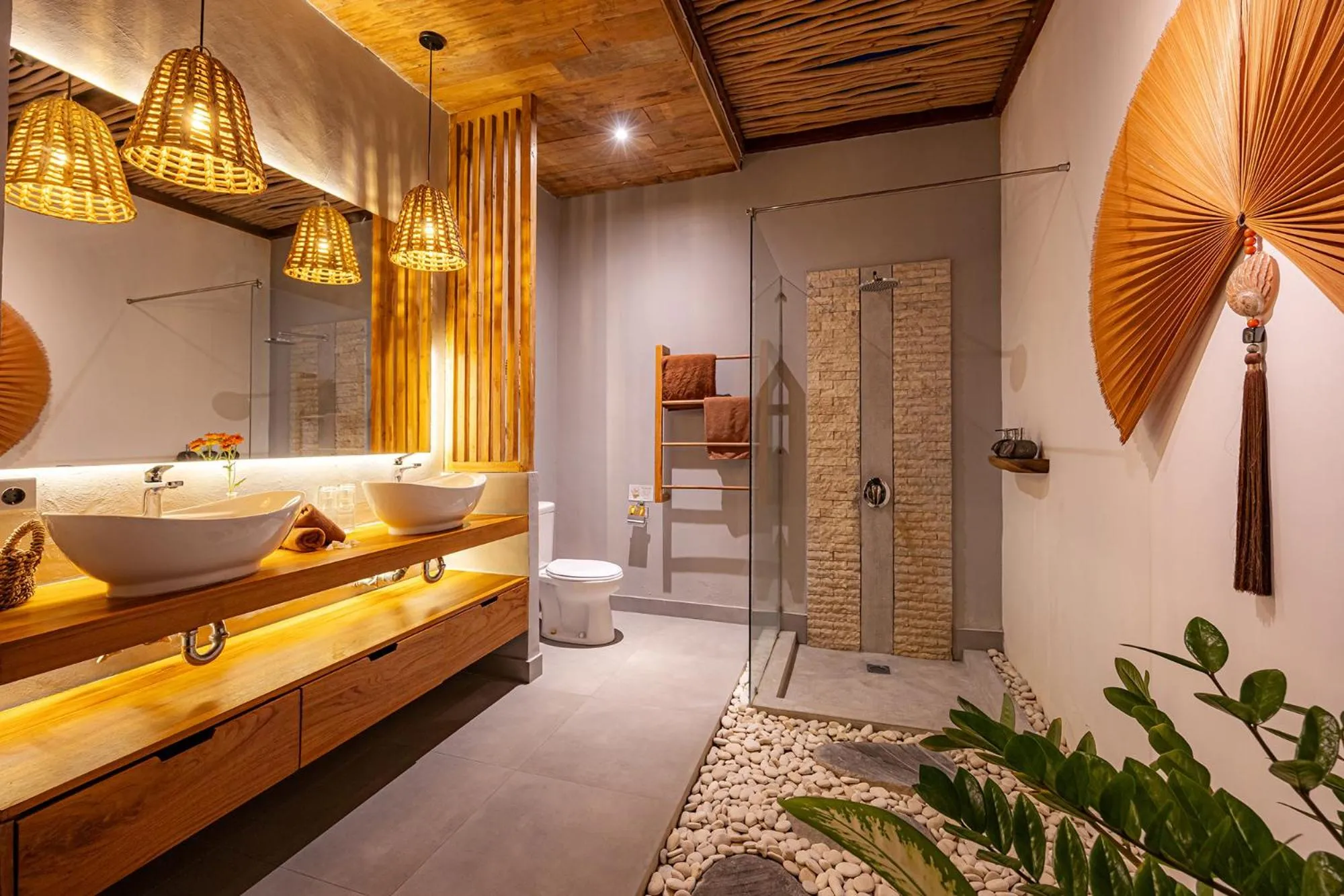 Shower in Villa Sebelah by Optimum Bali Villas