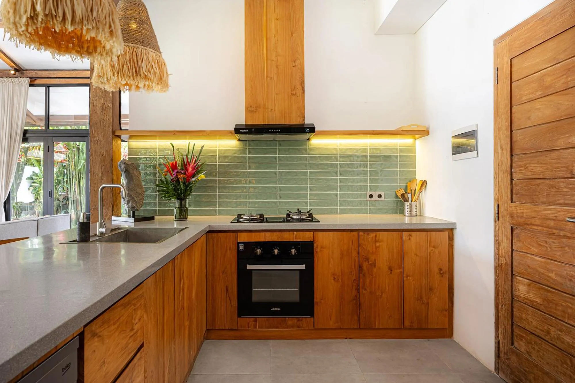 Kitchen or kitchenette in Villa Sebelah by Optimum Bali Villas