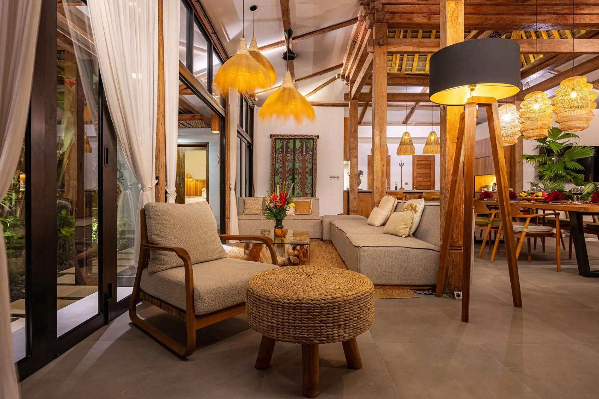 Seating area in Villa Sebelah by Optimum Bali Villas