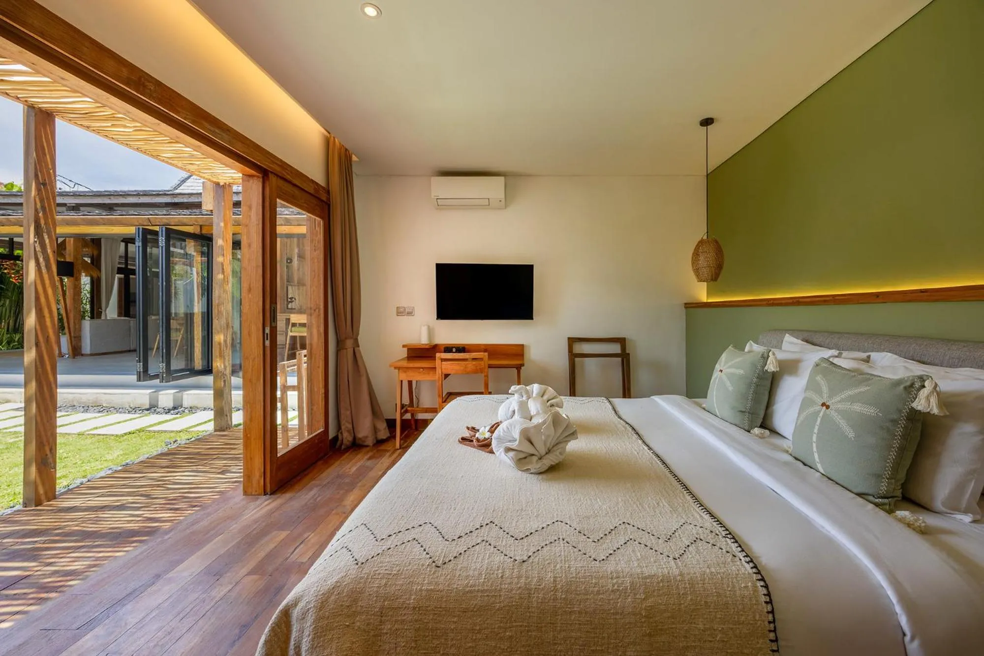 towels, Bed in Villa Sebelah by Optimum Bali Villas