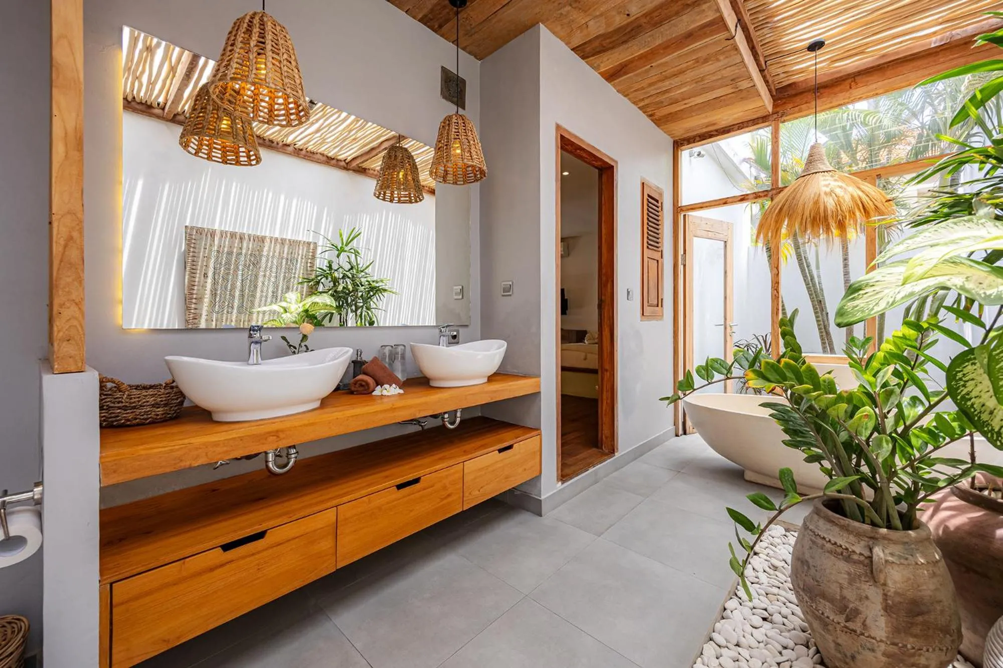 Bath in Villa Sebelah by Optimum Bali Villas