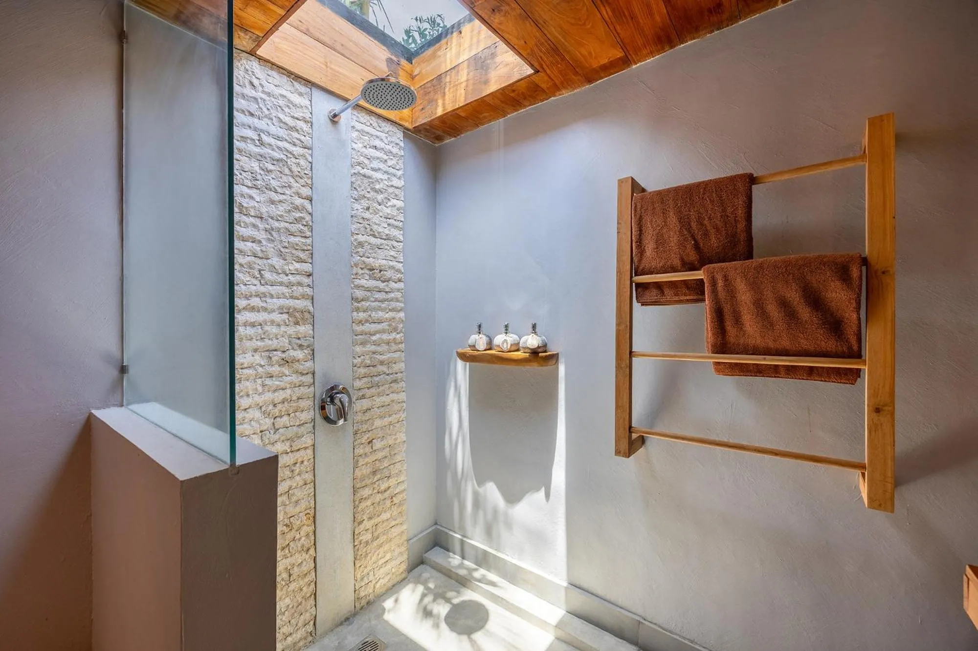 Shower in Villa Sebelah by Optimum Bali Villas