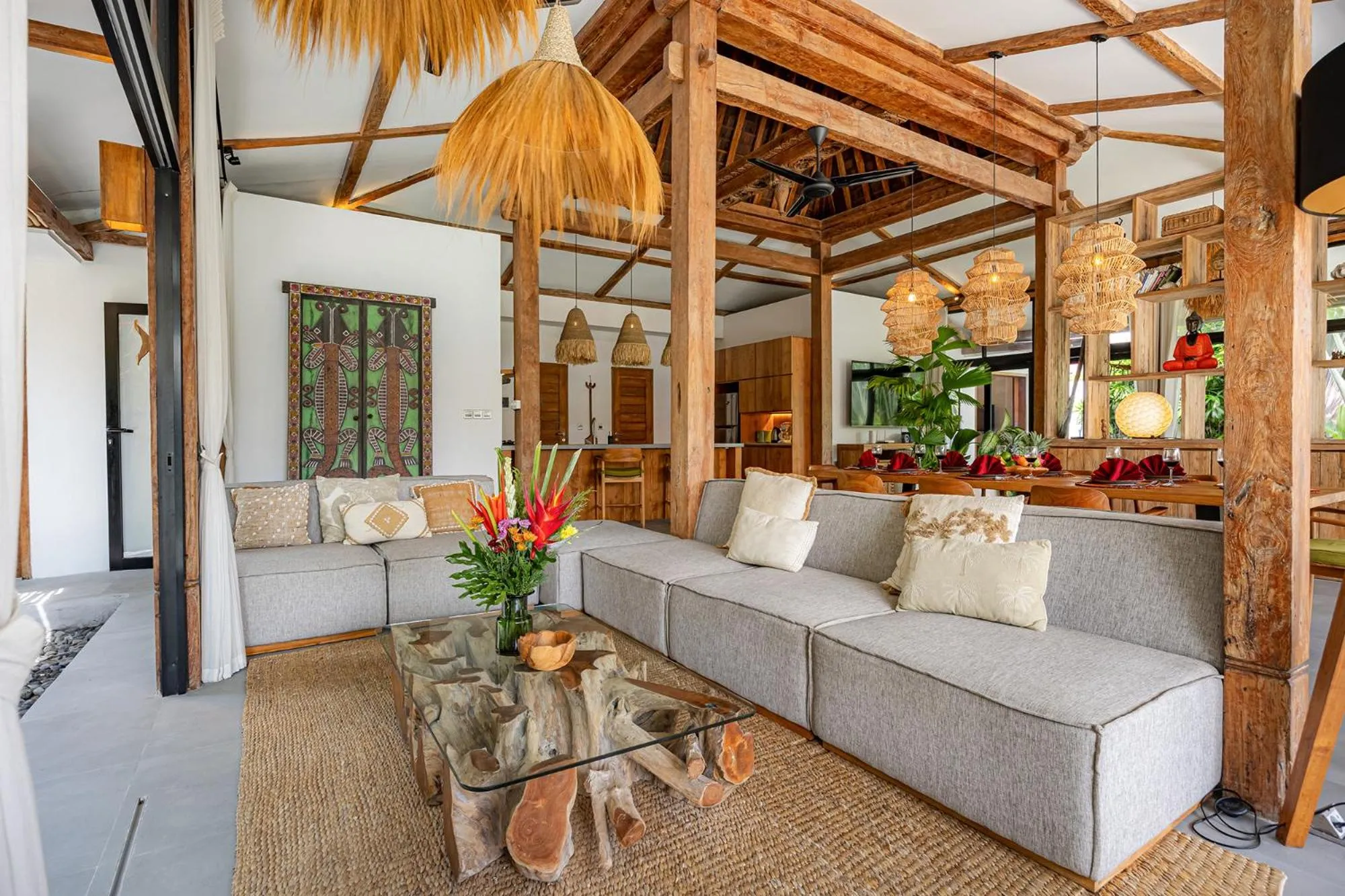Living room in Villa Sebelah by Optimum Bali Villas