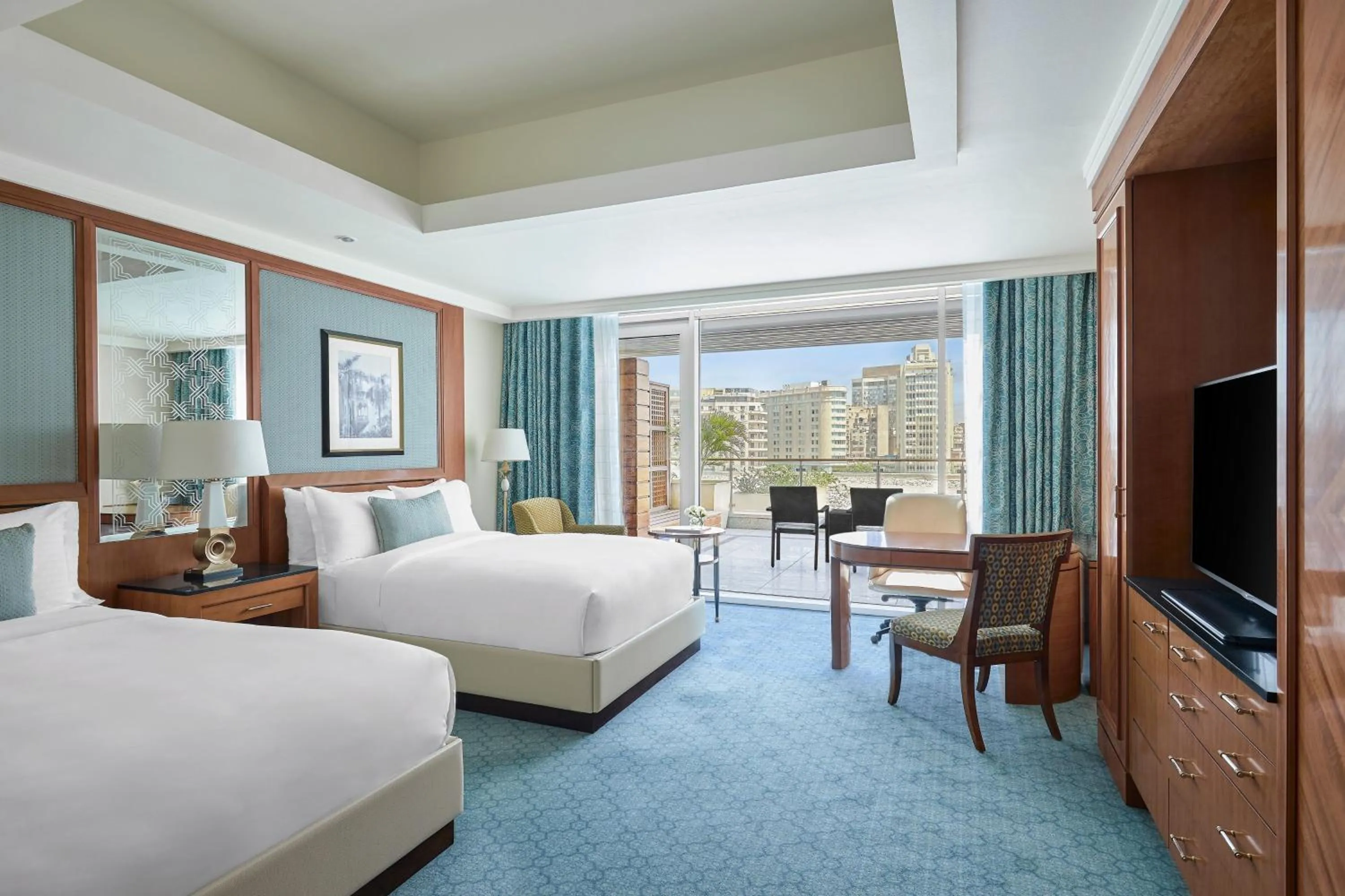 Photo of the whole room, Bed in The Nile Ritz-Carlton, Cairo