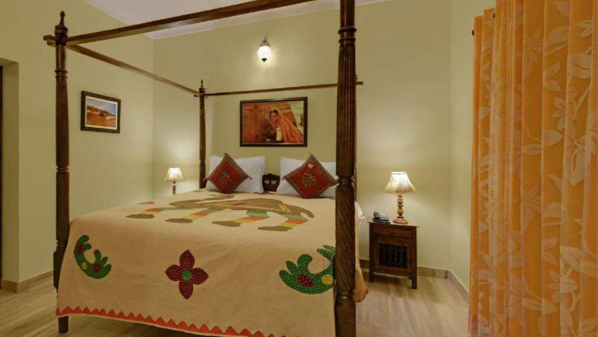 Bed in Hariyali Dhani Camps & Desert Resort With Swimming Pool, Jodhpur