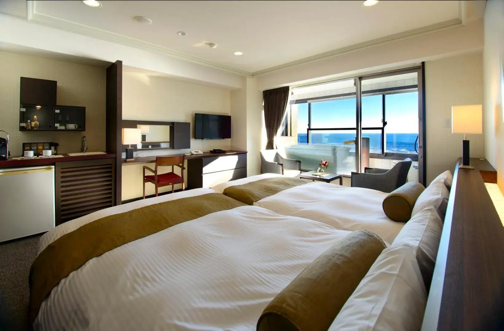 Twin Room with Semi-open-air Bath in Yado Nakaya Twin Room with Semi-open-air Bath in Yado Nakaya