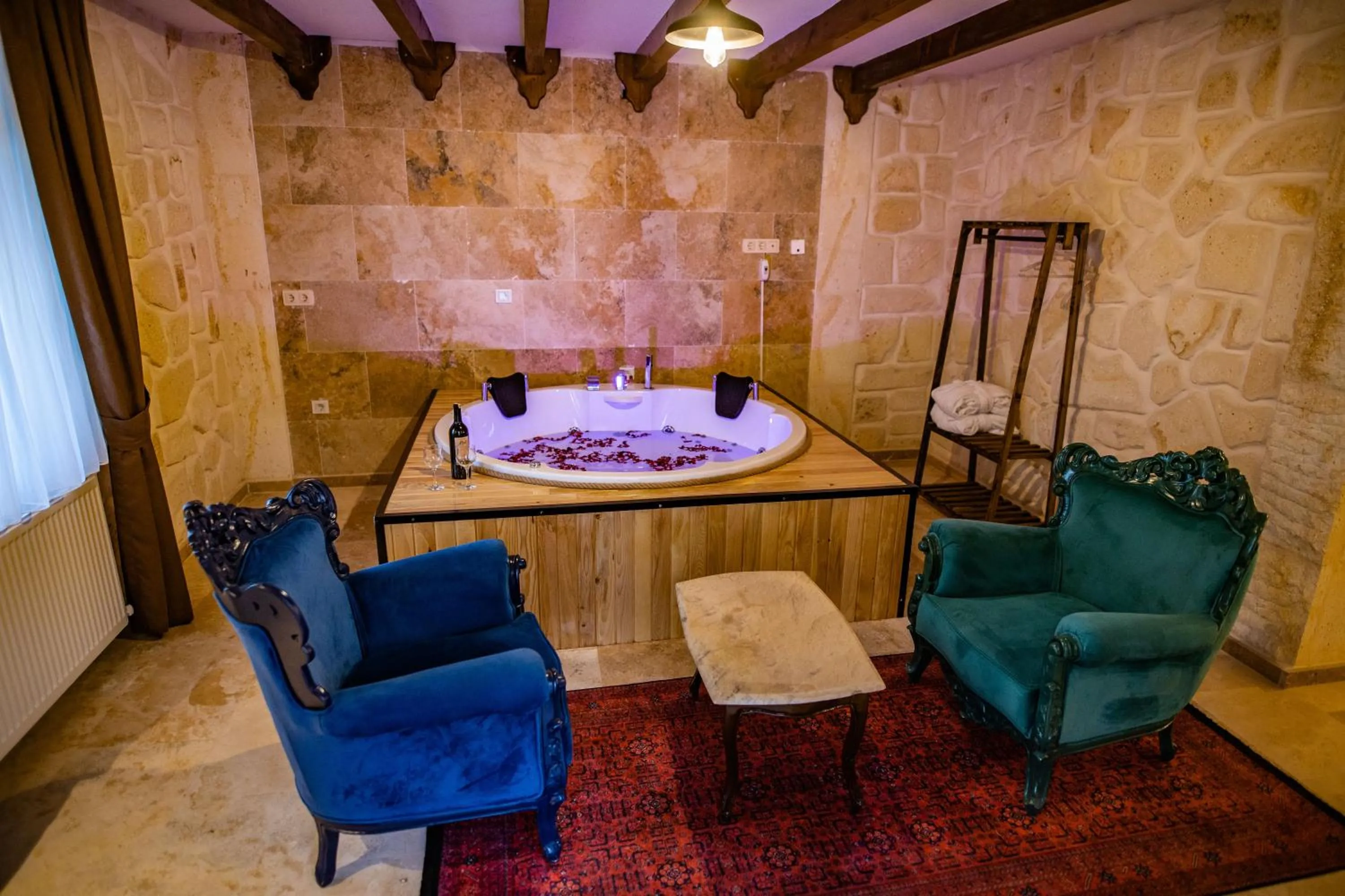 Hot Tub in Senior Stone House