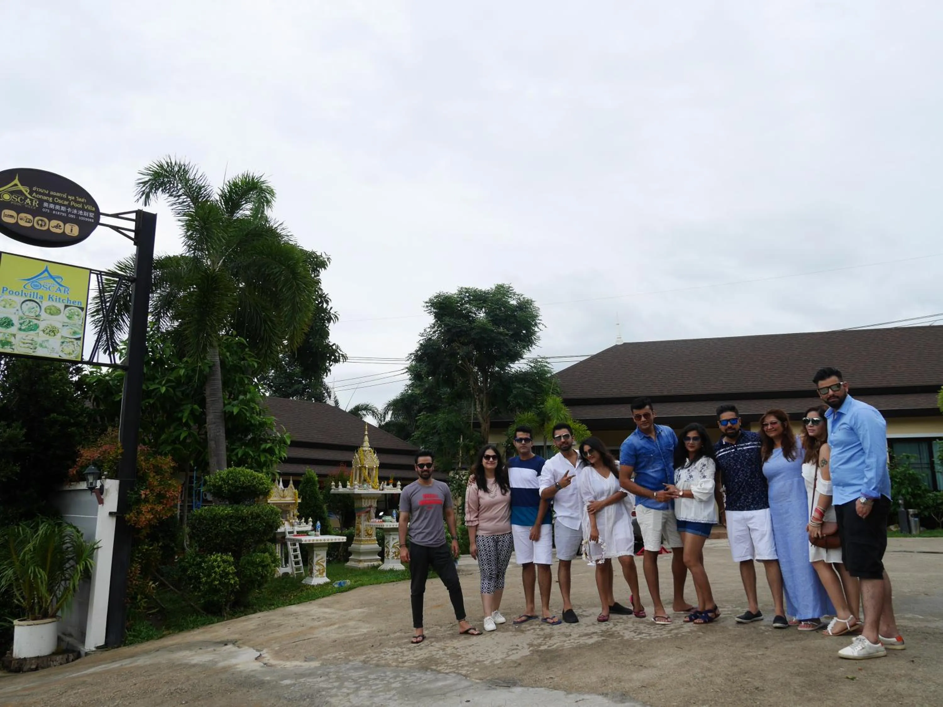 group of guests in Aonang Oscar Pool Villas - Free Shuttle to Aonang Beach -shared pool - private pool